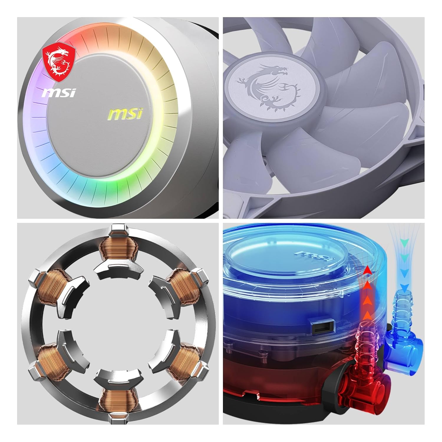 Detalle de MSI MAG CORELIQUID E360 refroidissement CPU