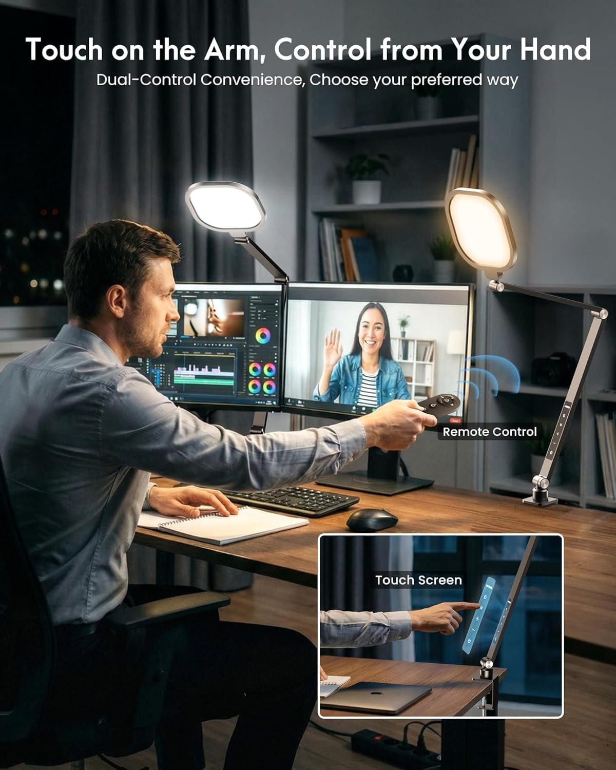 Detalle 1 de LitONES LED Desk Lamp with Clamp for Home Office