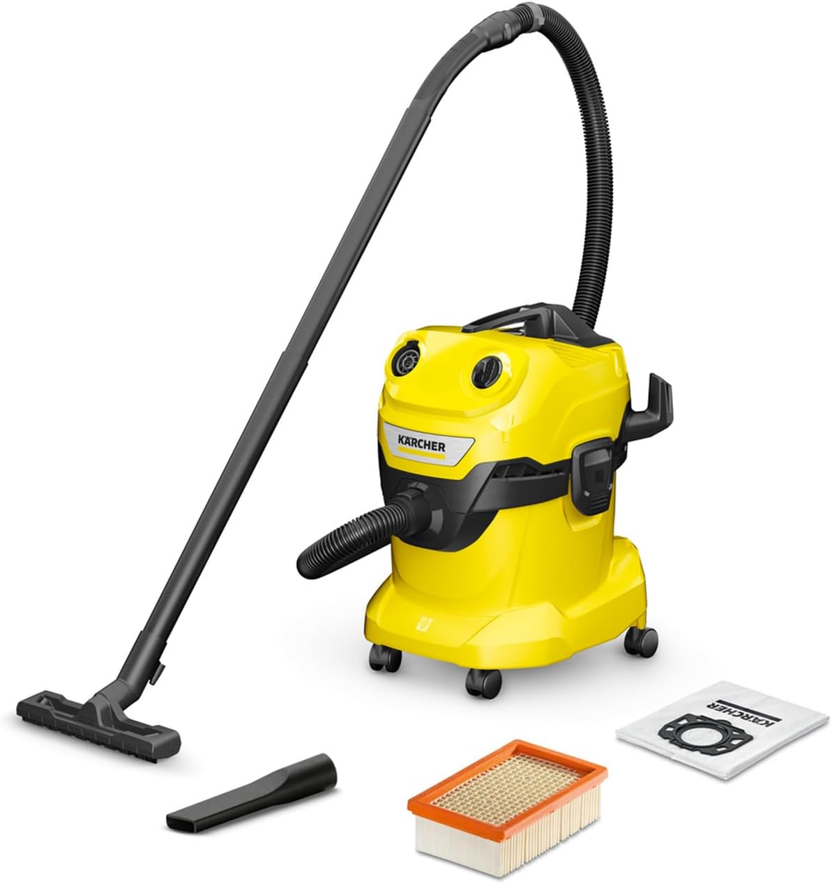 Detalle de KÄRCHER WD 4 Wet & Dry Vacuum Cleaner — Practical 1000W Companion for Home, Garden and Workshop