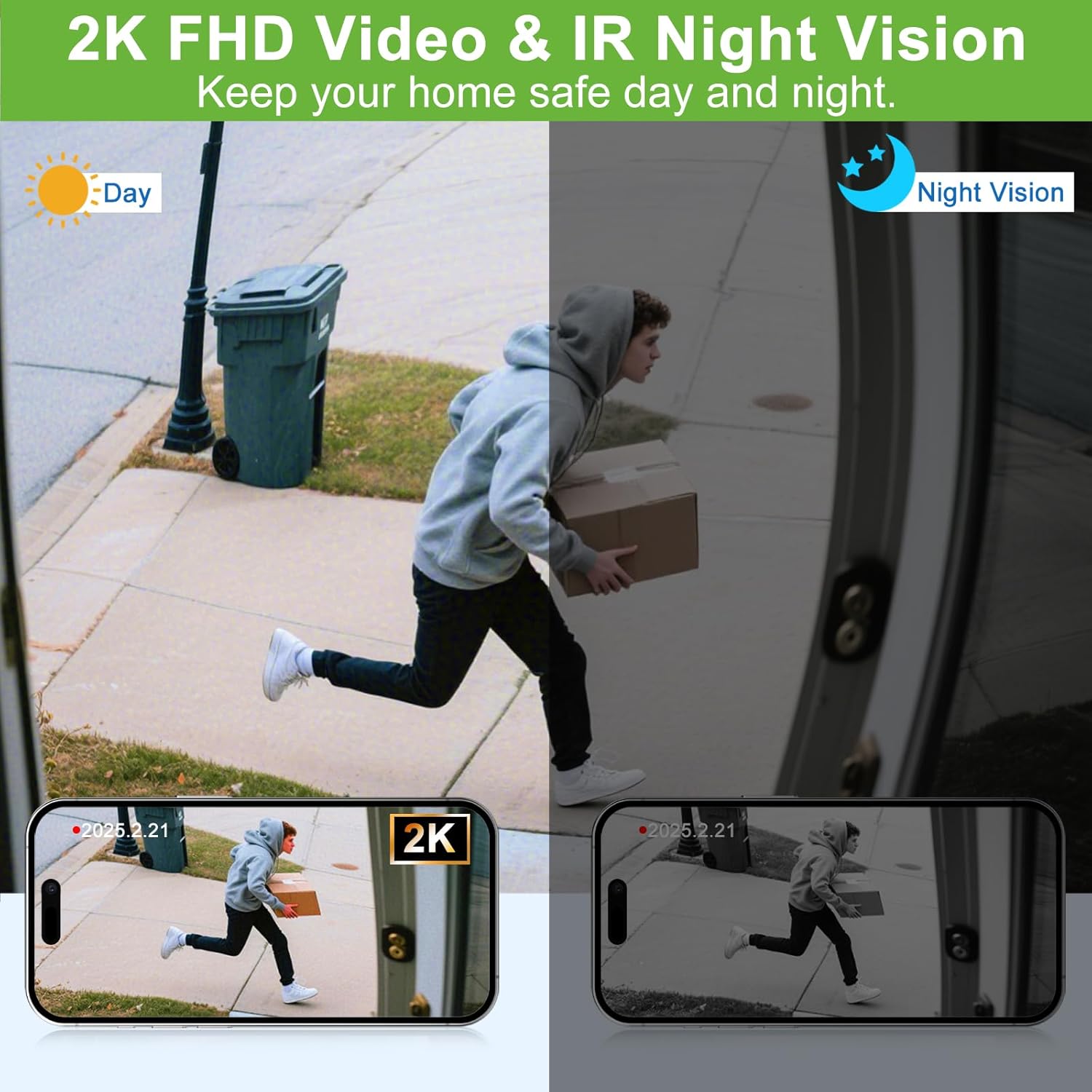 Thumbnail 2 de Wireless Video Doorbell Camera 2K HD