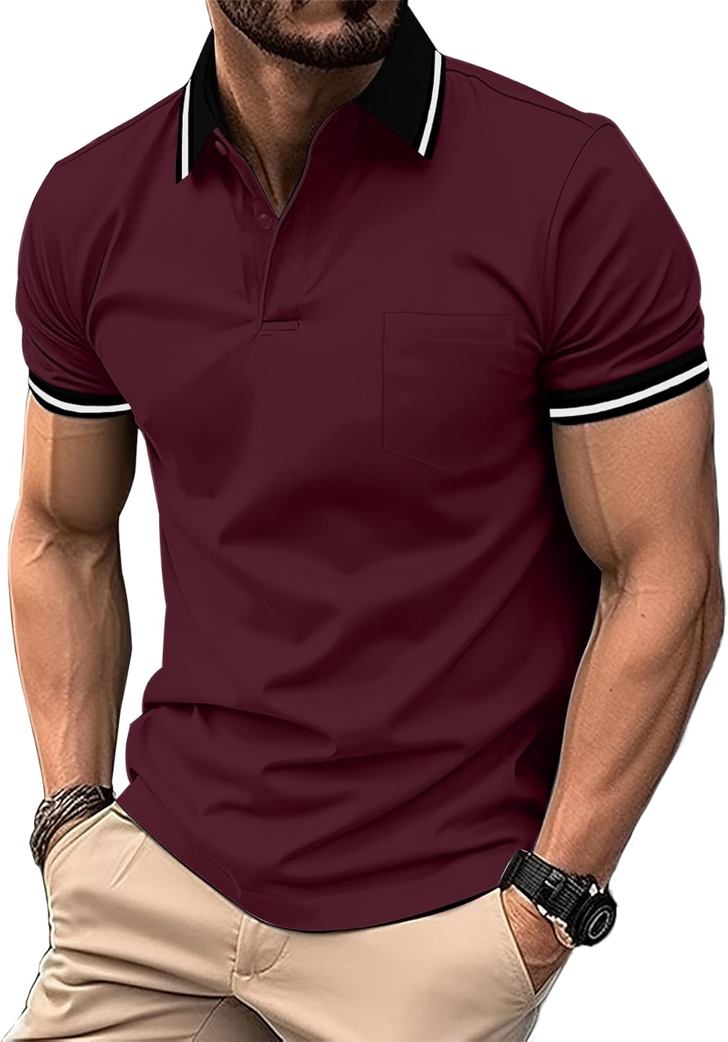Thumbnail 2 de JACKETOWN Confezione da 5 polo da uomo a maniche corte: leggeri, traspiranti e comodi