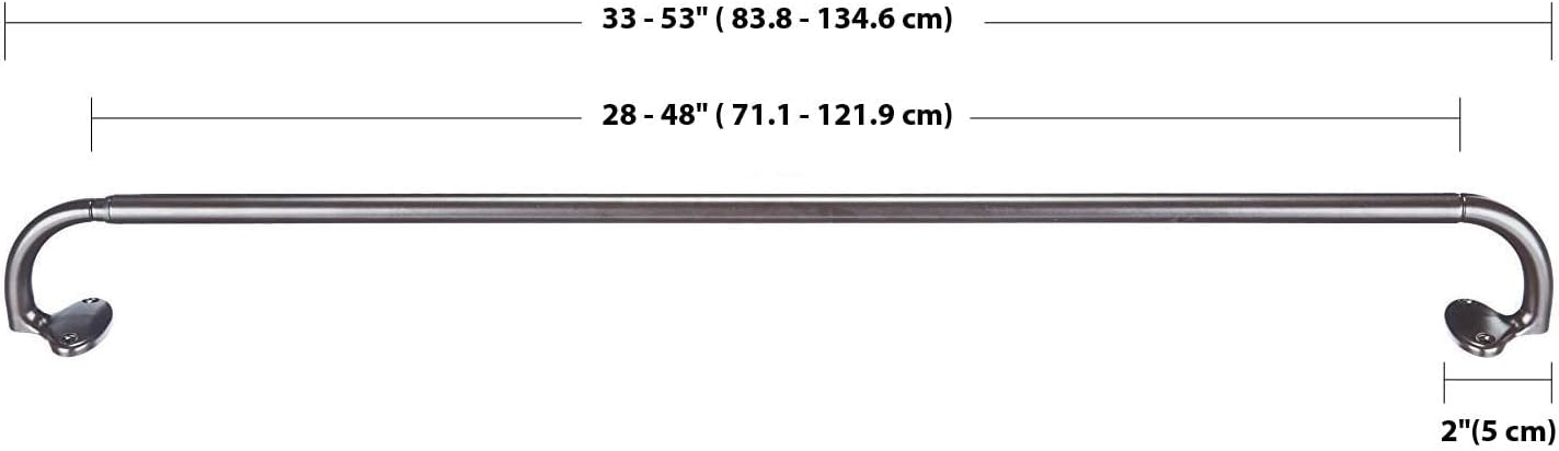 Thumbnail 6 de Amazon Basics Barra de cortina extensible curva, bronce 71-122cm