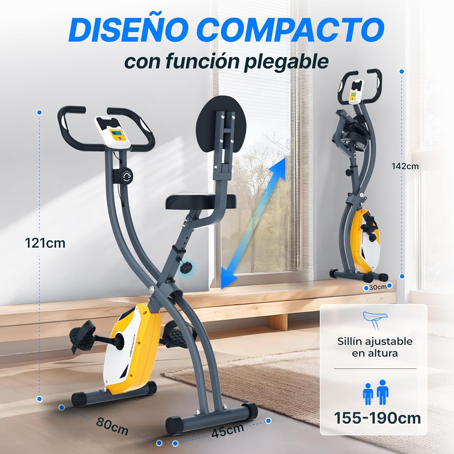 Thumbnail 6 de Ultrasport F-Bike Bicicleta Estática 130 KG