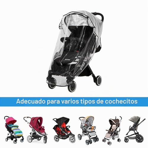 Detalle de Hrzeem Plástico de lluvia para Silla Paseo Universal – Burbuja de EVA transparente