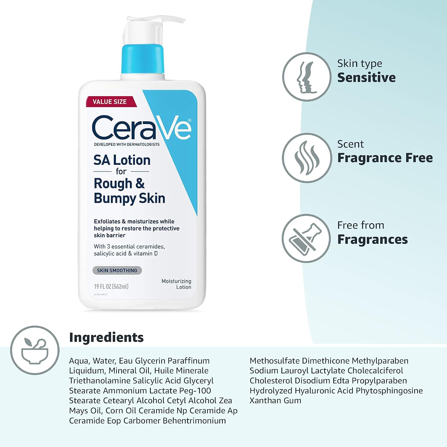 Thumbnail 6 de CeraVe Salicylic Acid Lotion, 19 oz, Fragrance-Free for Rough, Bumpy Skin