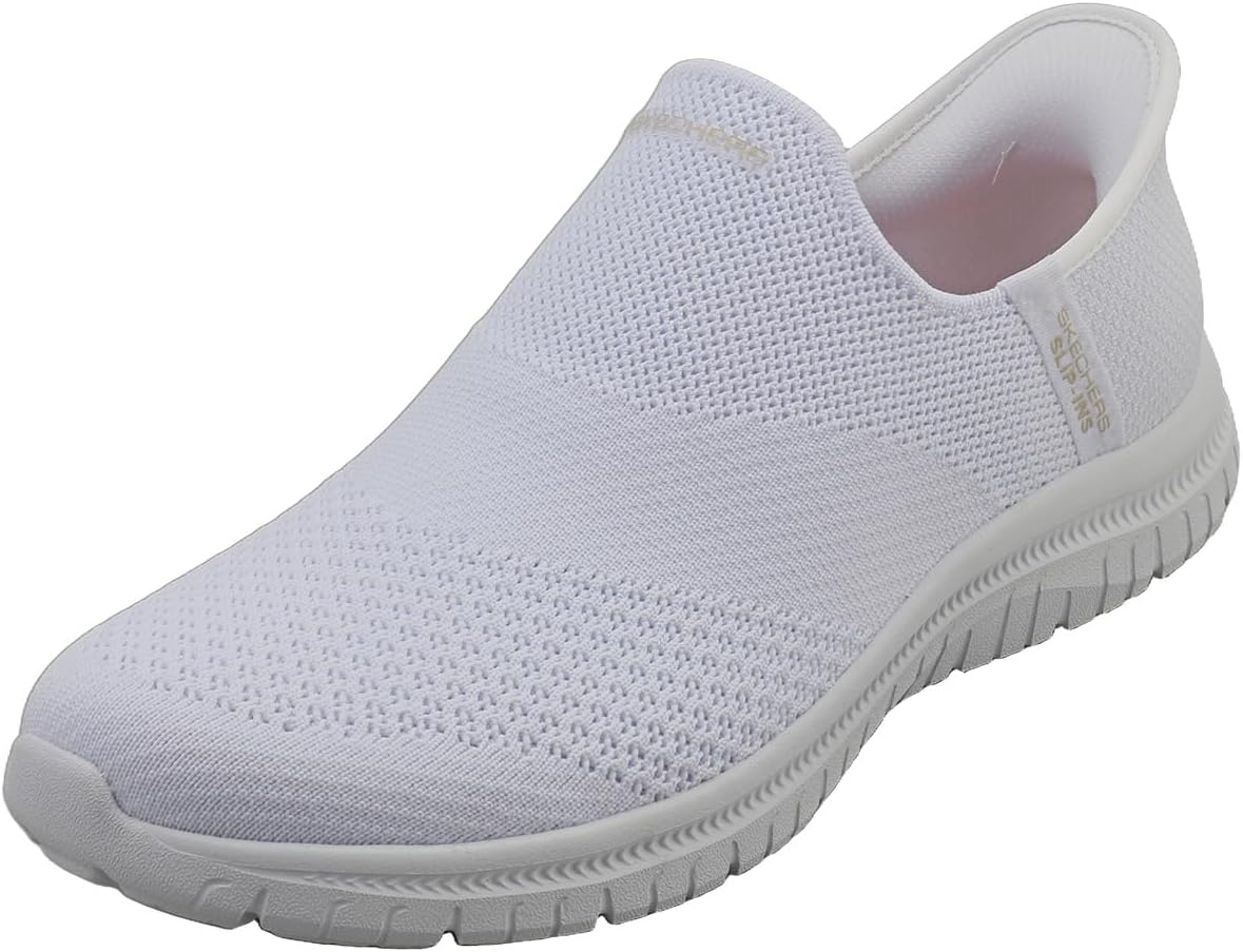 Detalle de Skechers Virtue SleekSneaker – slip-on-sneaker med stickad ovandel och memoryskum