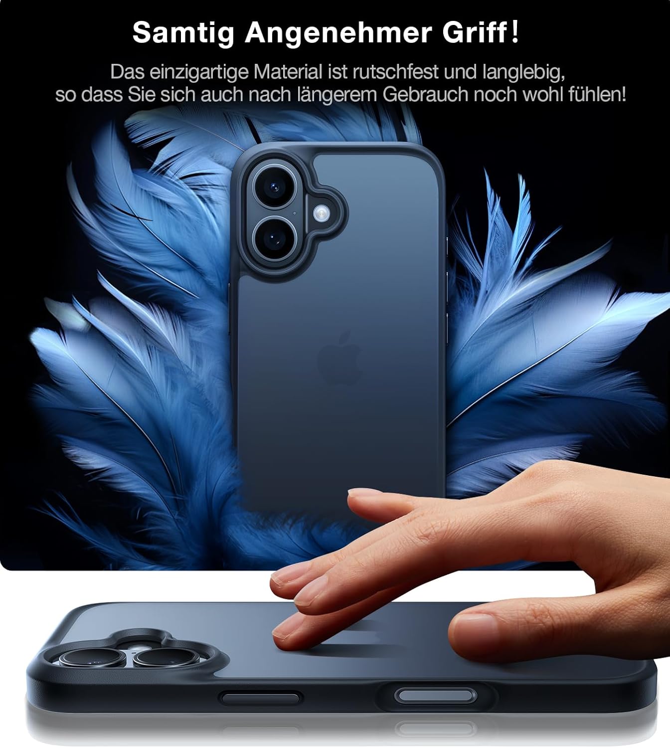 Thumbnail 4 de TORRAS Guardian für iPhone 16 Hülle – Militärschutz mit 360° Airbags, Samtweiche Haptik