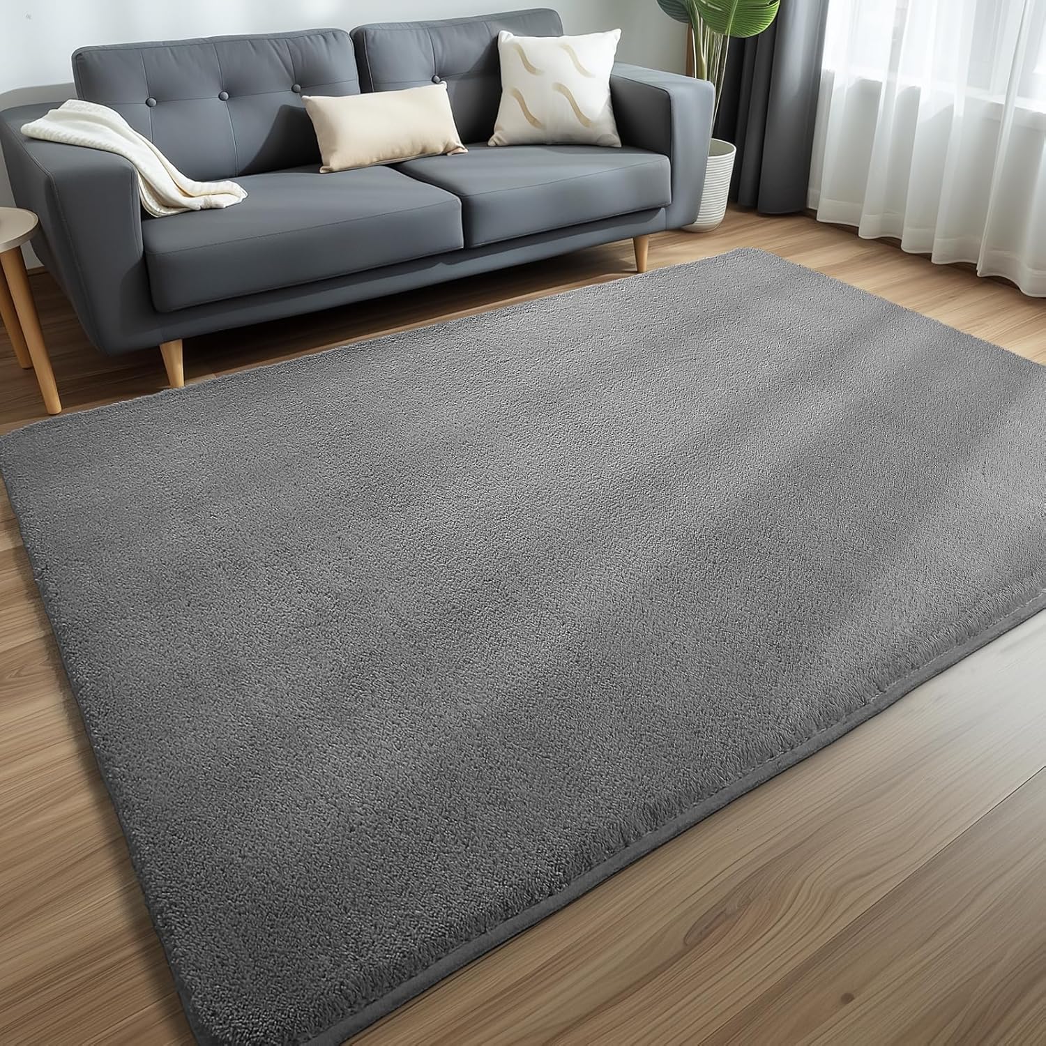 Thumbnail 6 de Sour Lemon Kurzflor-Teppich 240x300 cm für Wohnzimmer & Kinderzimmer (Grau)