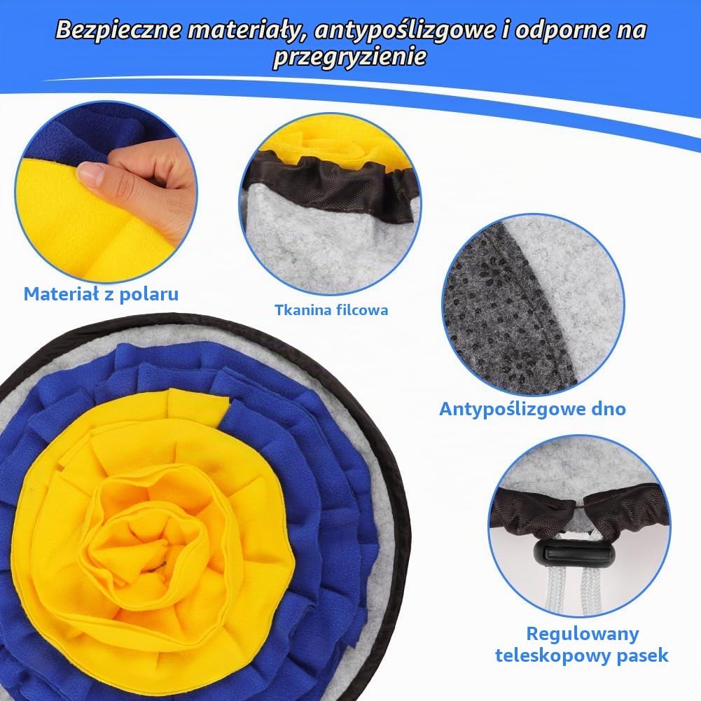 Detalle de AYESY mata węchowa dla psa 48 cm, antypoślizgowa, ze sznurkiem