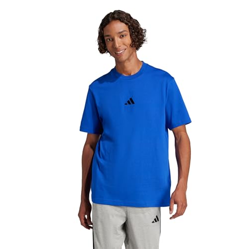 Detalle de adidas Hombre Essentials Small Logo Single Jersey Shirt (XL) – Team Royal Blue/Black
