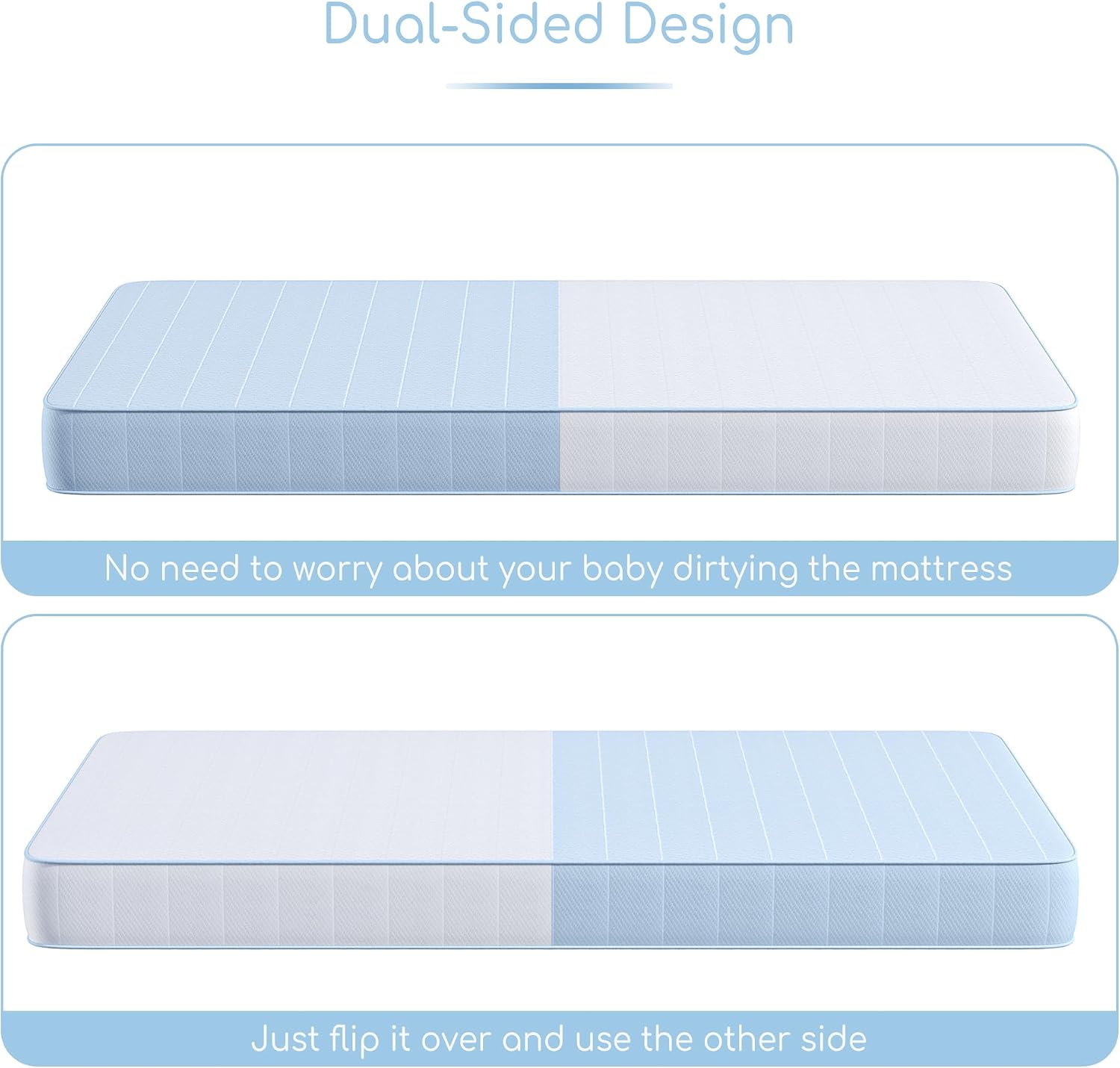 Detalle 1 de TeQsli Crib Mattress Memory Foam