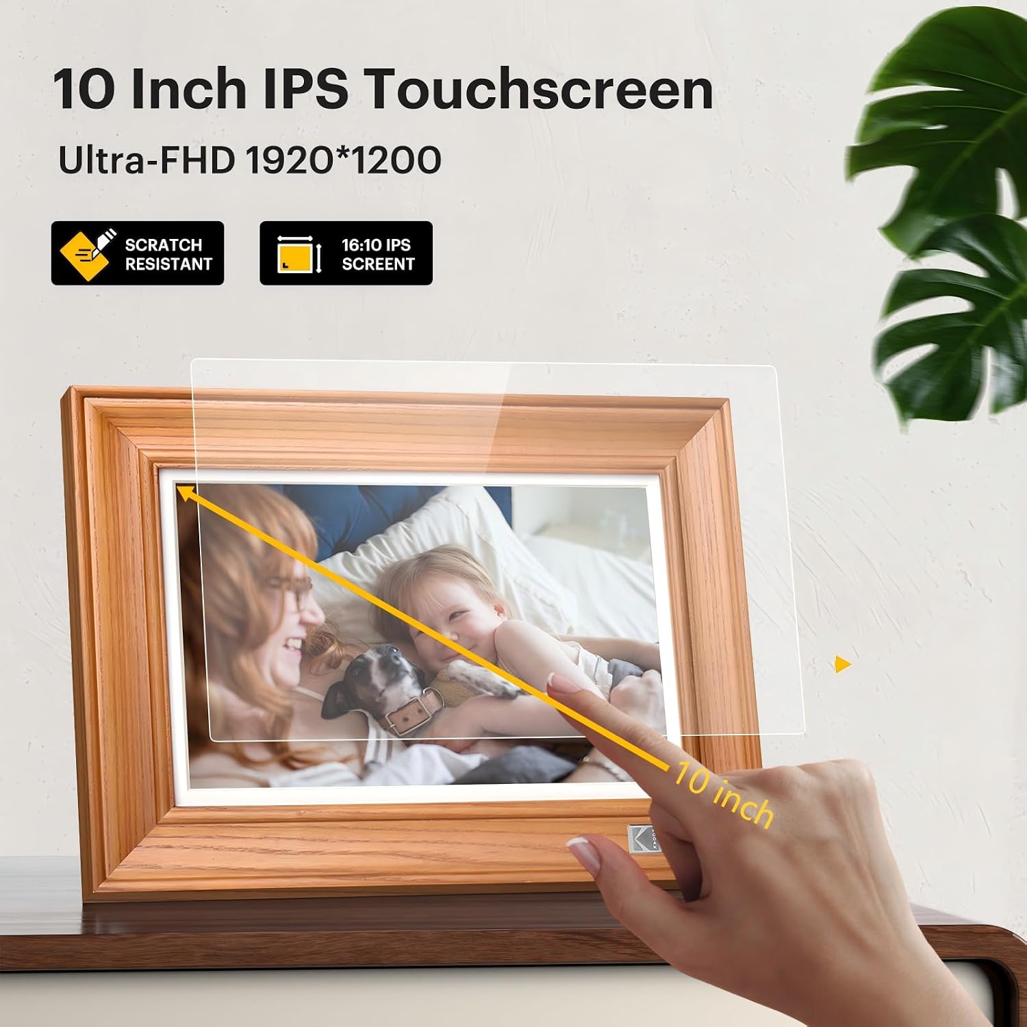 Detalle de KODAK Cornice Digitale WiFi 10'' con 64 GB espandibili: condivisione foto, video e musica via app