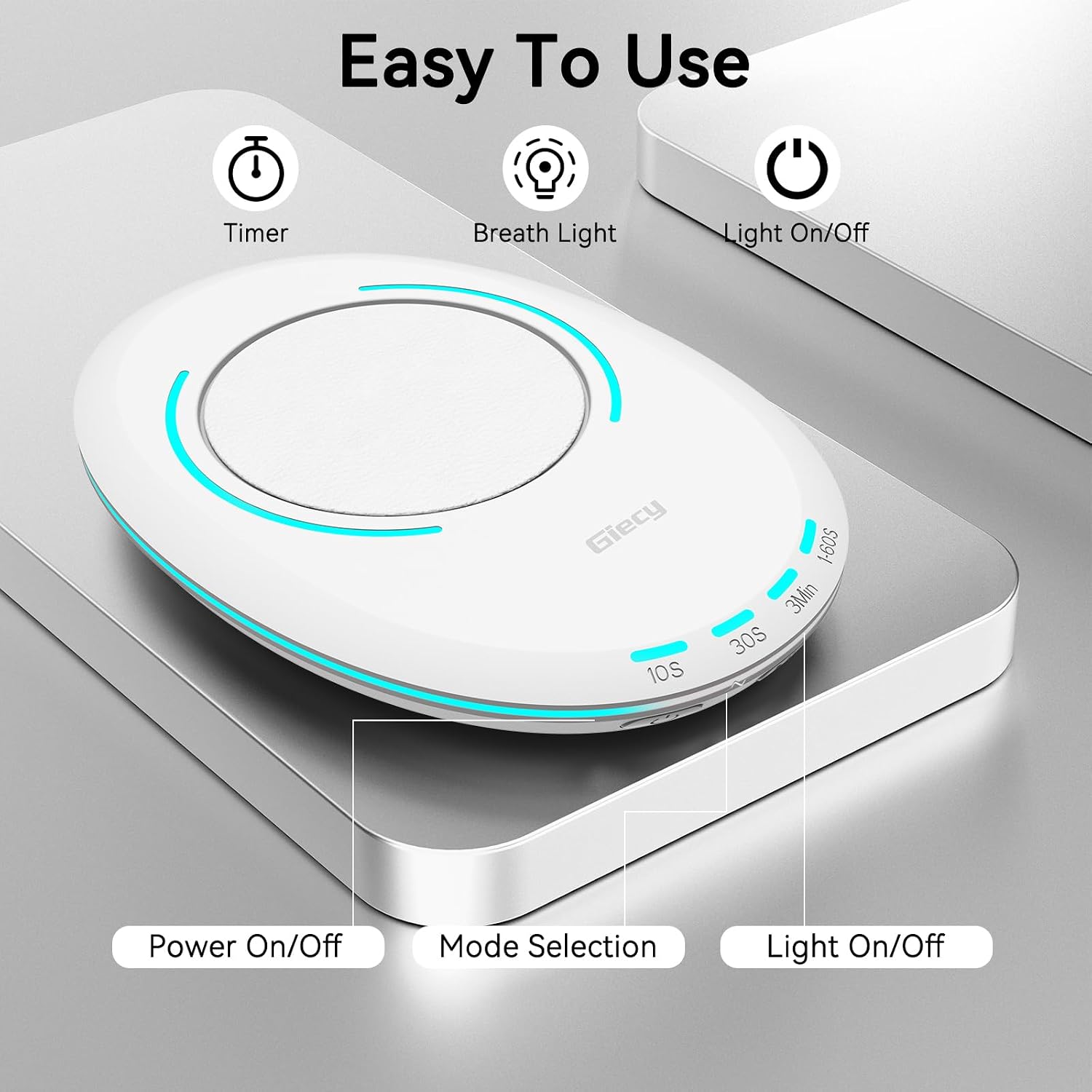Detalle de Giecy Mouse Jiggler Ultra Slim Indétectable avec minuterie à intervalle (blanc)