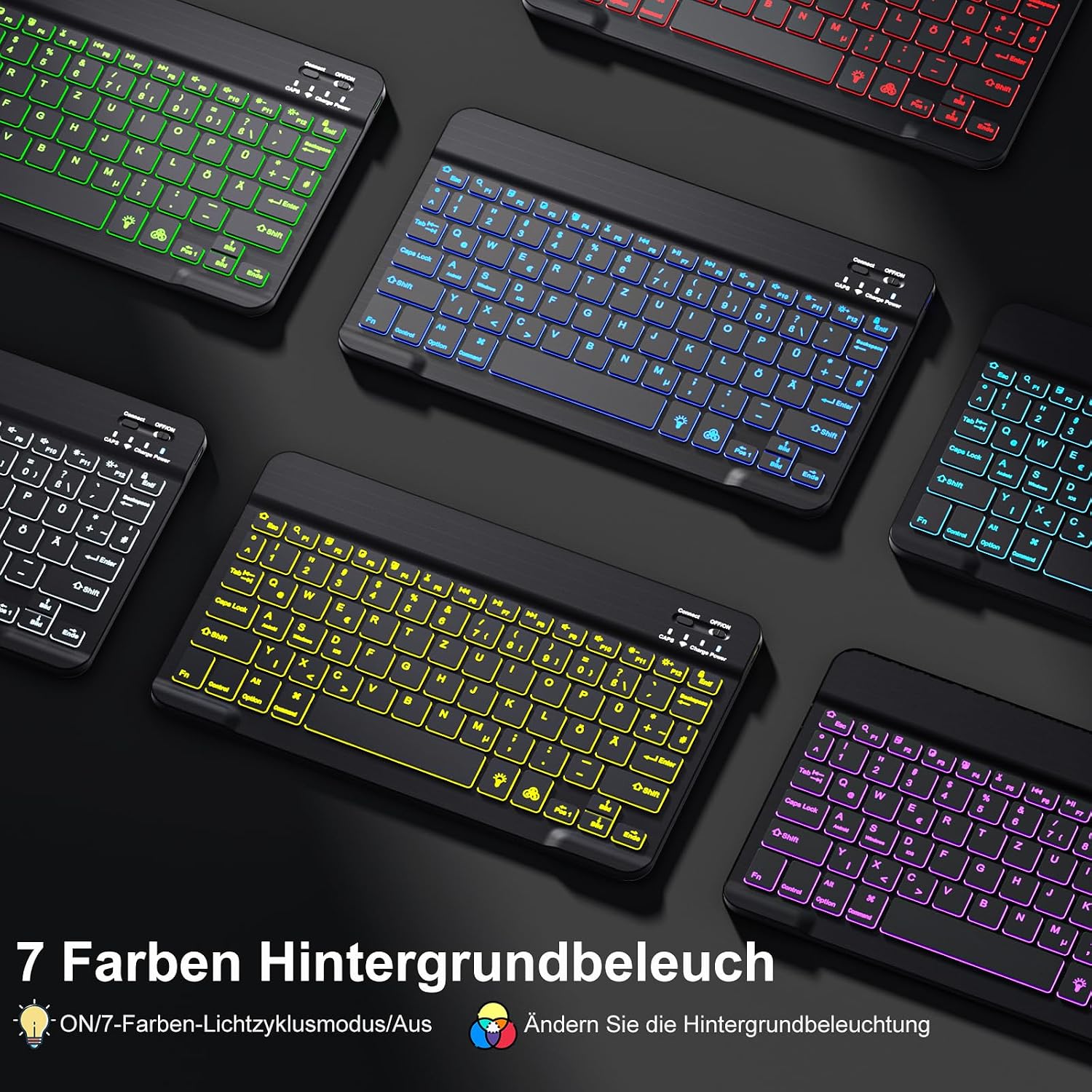 Thumbnail 5 de Vobafe Hülle mit Tastatur für iPad Air 11 Zoll M4/M3/M2 – Beleuchtete Tastatur, abnehmbar, Stifthalter