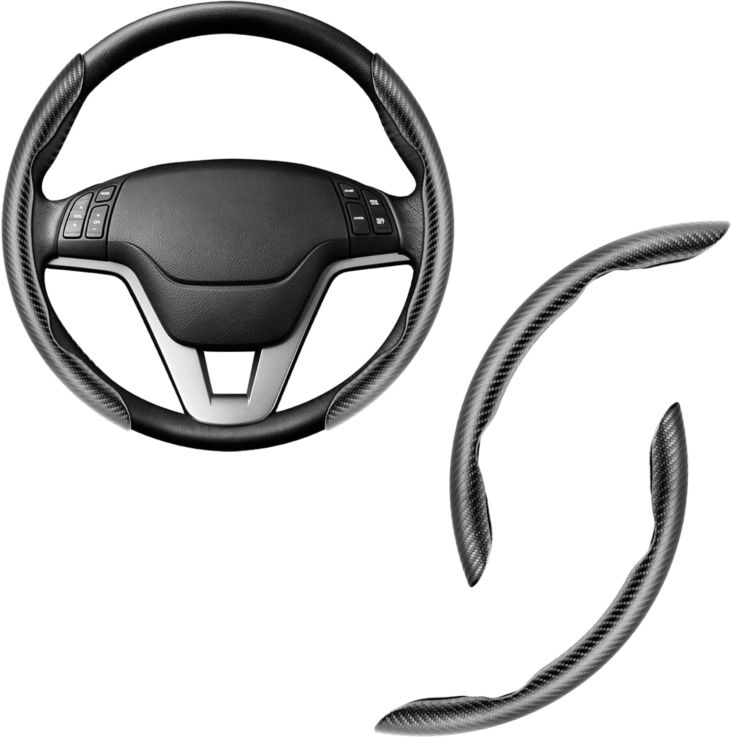 Thumbnail 6 de Amiss 3pc Carbon Fiber Steering Wheel Cover