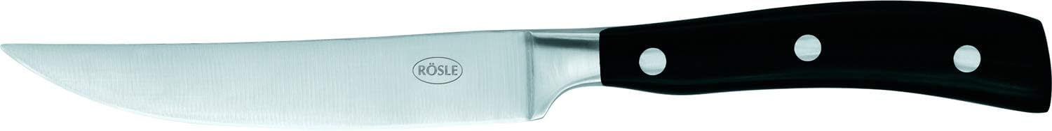 Detalle 2 de RÖSLE Steakmesser-Set 4-tlg. – hochwertiges Steakmesser-Set aus Klingenspezialstahl mit Holzbox