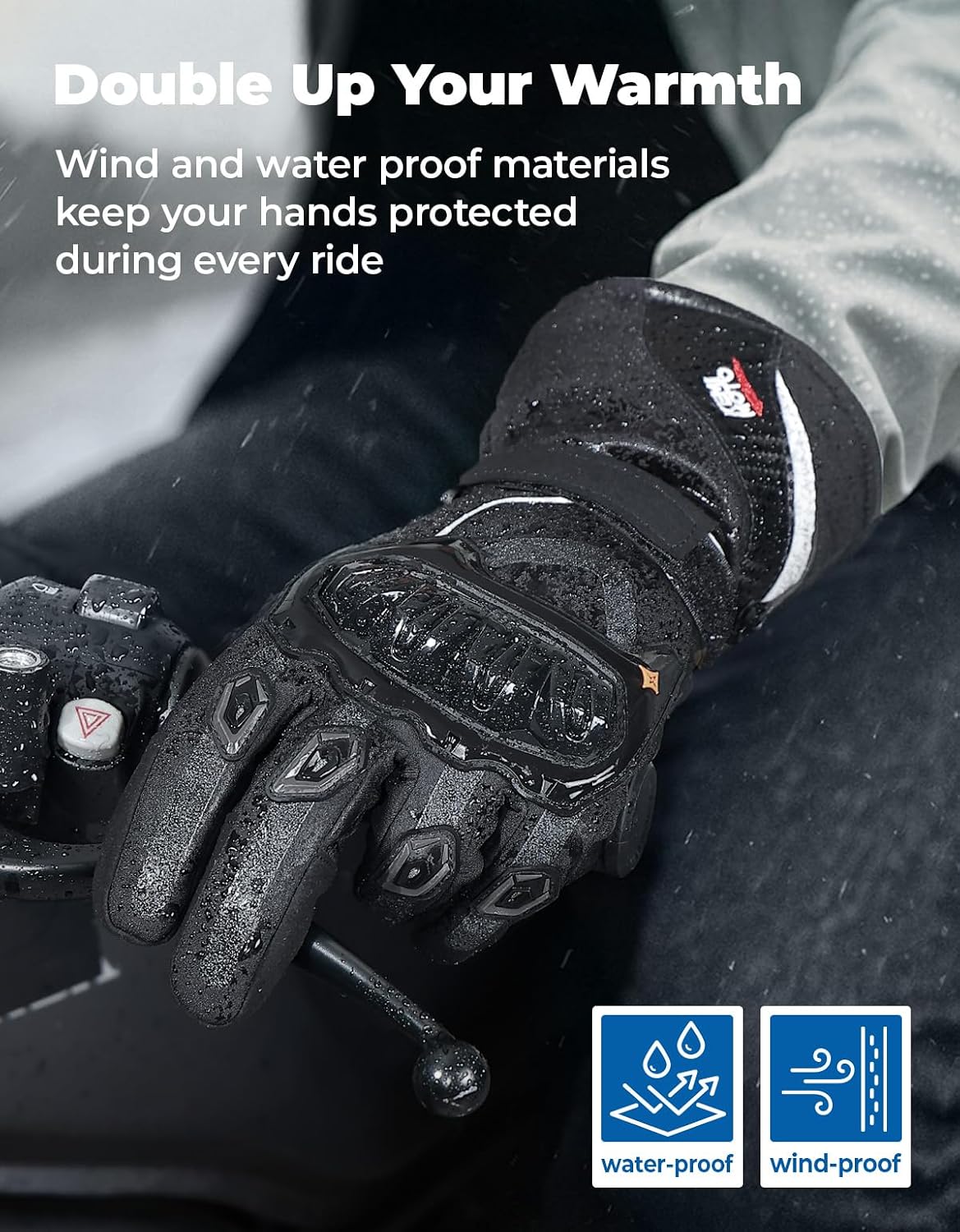 Thumbnail 5 de KEMIMOTO Winter Motorcycle Gloves L, Touchscreen