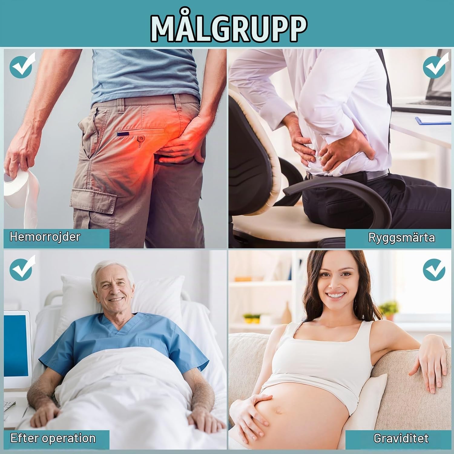 Detalle 2 de DmTown munkkudde Large i minnesskum med ergonomisk öppning