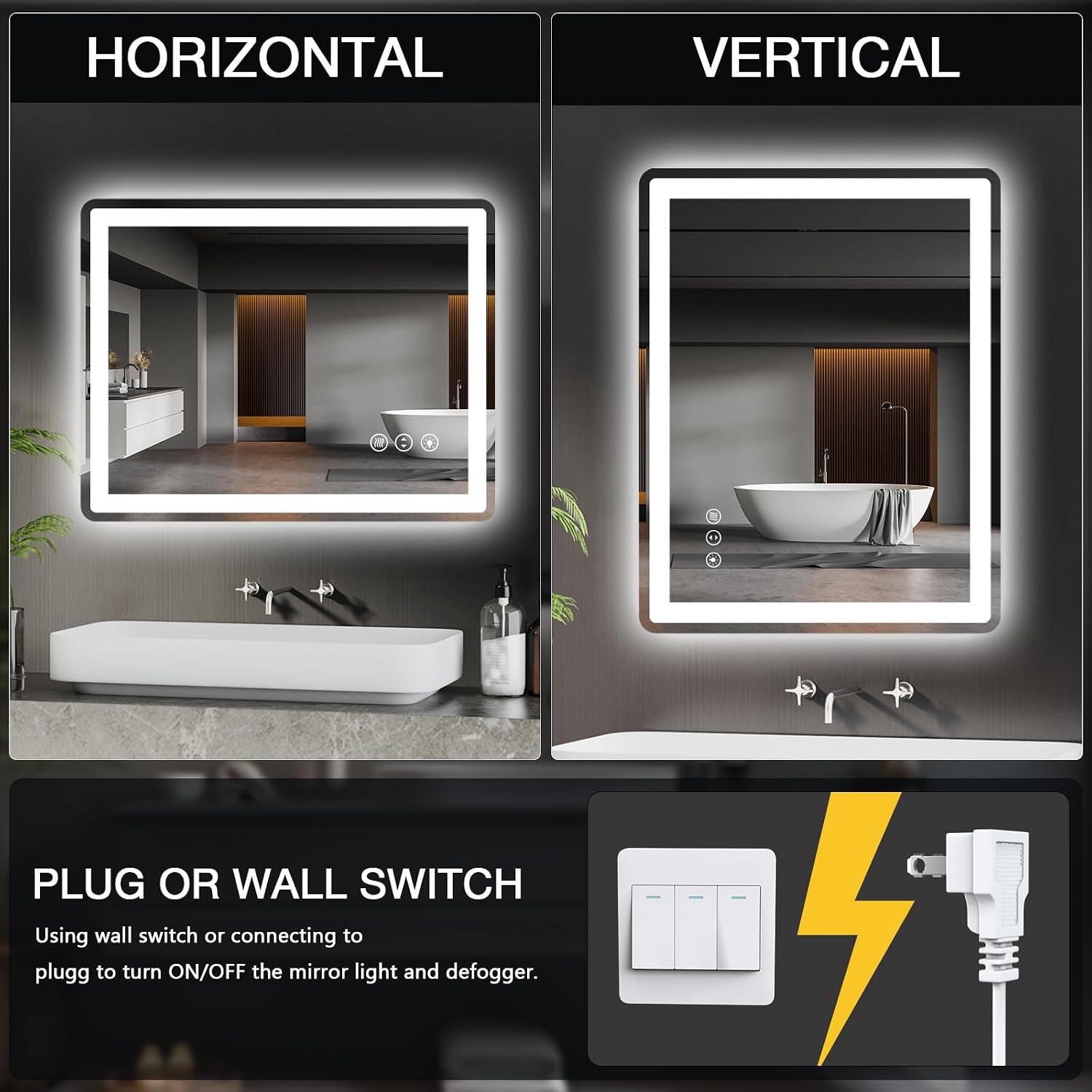 Detalle 1 de Miskerm LED Bathroom Mirror 48 x 30 in.