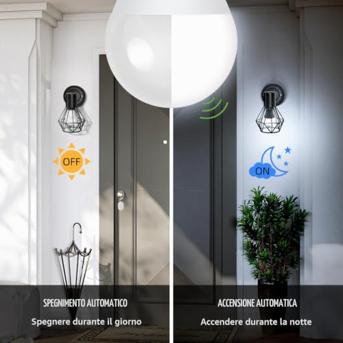 Thumbnail 1 de Aigostar Lampadina LED E27 A60 12W con Sensore Crepuscolare (2 pezzi) – 6500K, 1170 lm