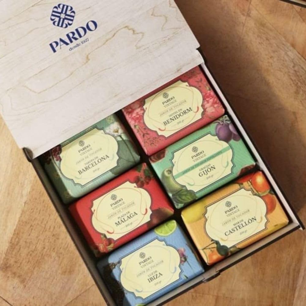 Detalle 2 de Jabones Pardo Vintage Dreams – zestaw 6 mydeł w kostce po 200 g