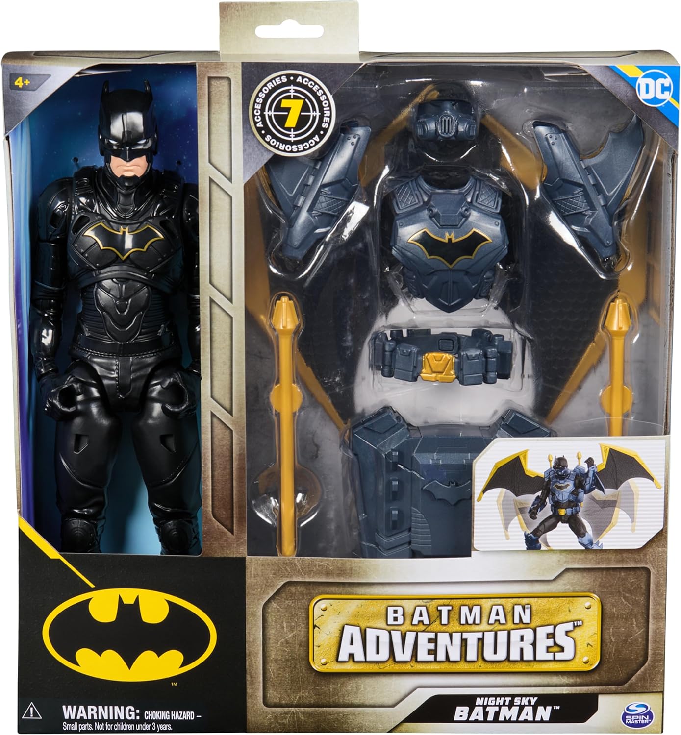 Thumbnail 1 de Night Sky Batman Action Figure (30 cm) with Expandable Wings – 17 Points of Articulation