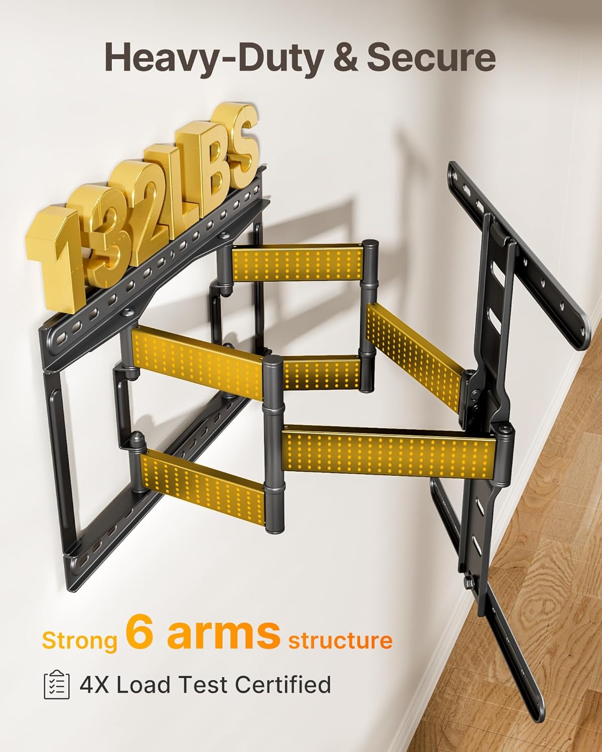 Thumbnail 3 de monTEK 1.1" Ultra Slim Full Motion TV Wall Bracket (37–75 inch, up to 60kg, max VESA 400x400)