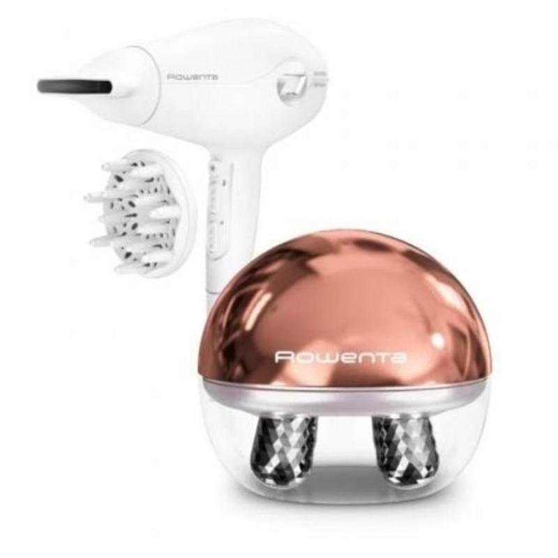Detalle de Rowenta CV6602ES Pack: secador iónico CV6130FO 2400W + masajeador facial LV6020F0
