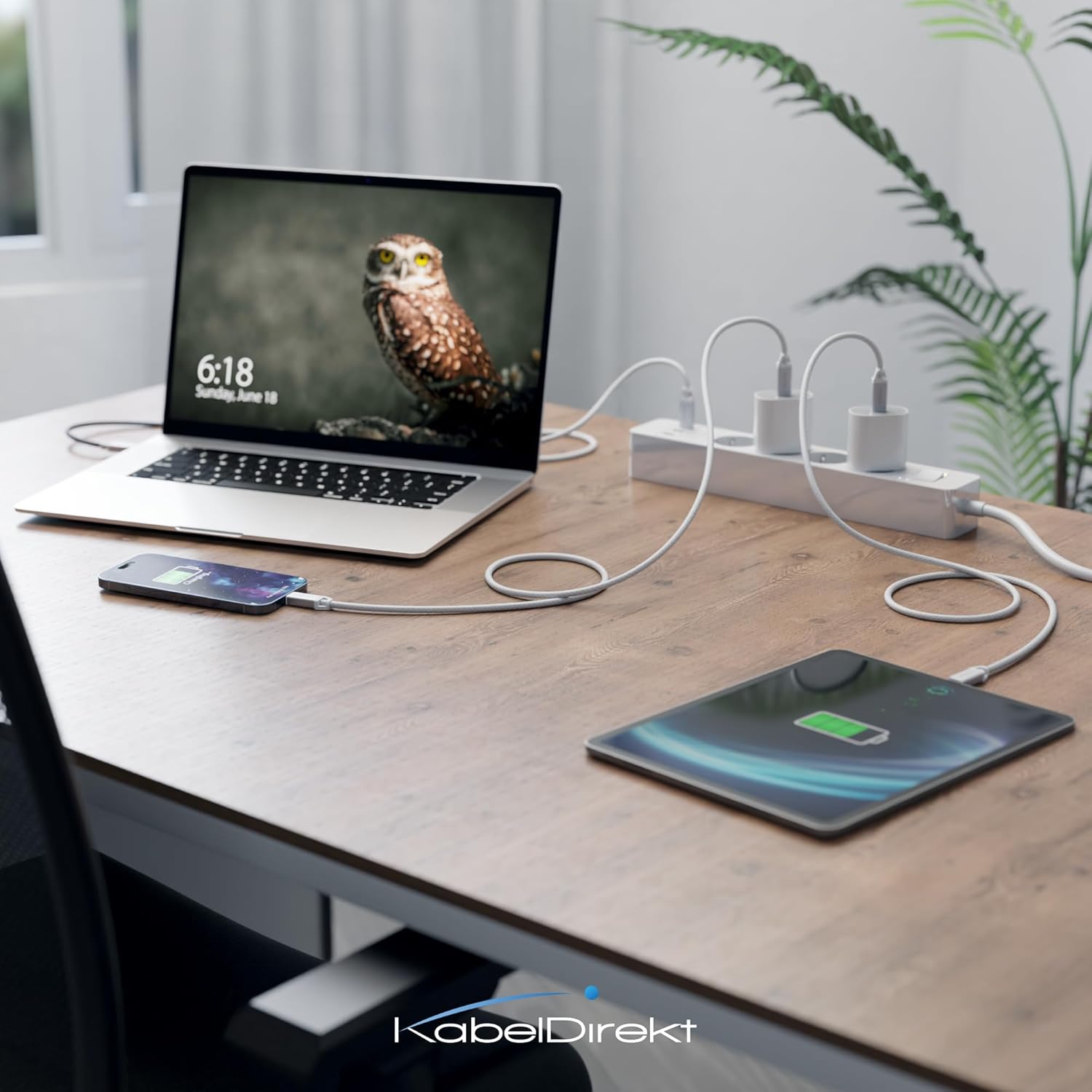 Thumbnail 4 de KabelDirekt USB C Kabel 60 W 2x2 m