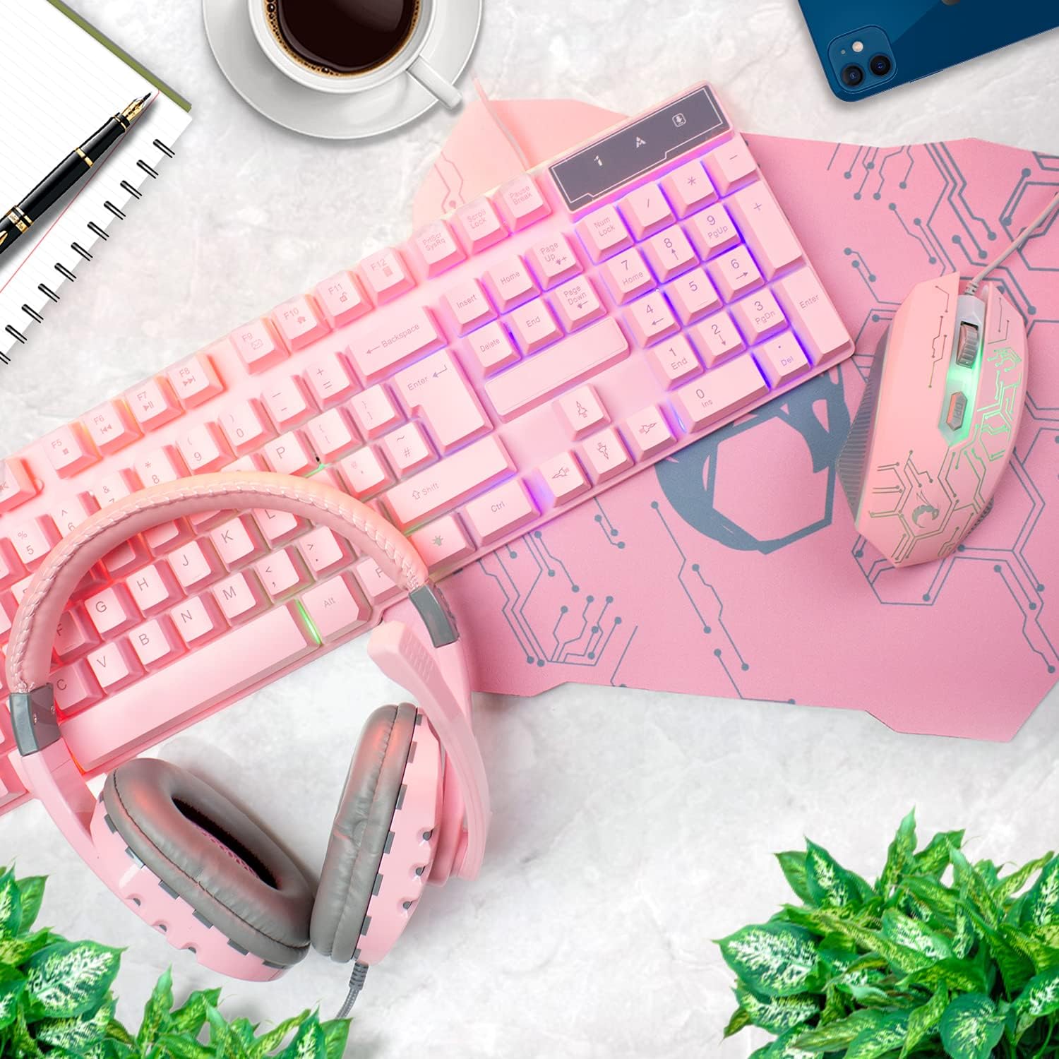Thumbnail 1 de Hornet RX-250 4in1 pink gaming bundle