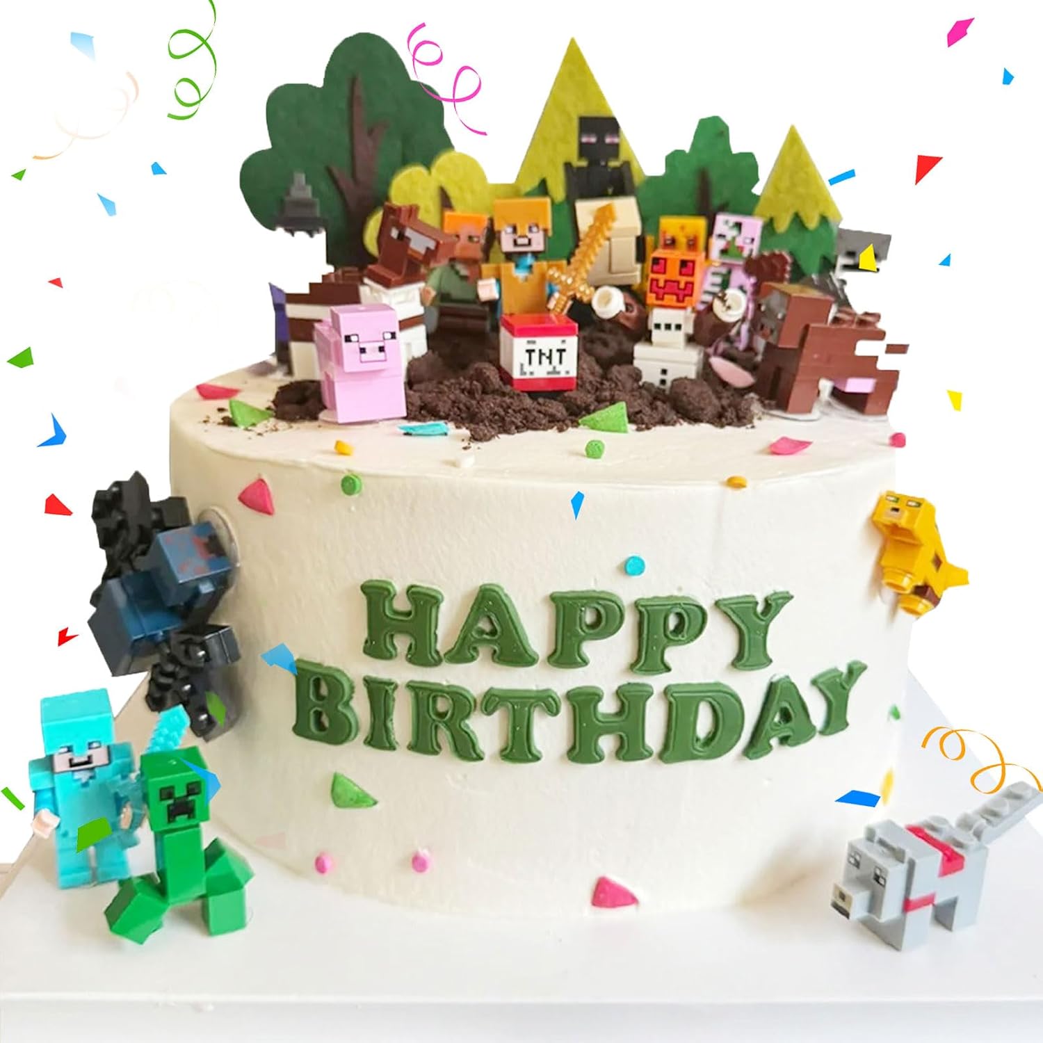 Thumbnail 3 de Dowdiles 12-teiliges Tortenfiguren-Set für Torten & Cupcakes (Cartoon-Kuchendeko)