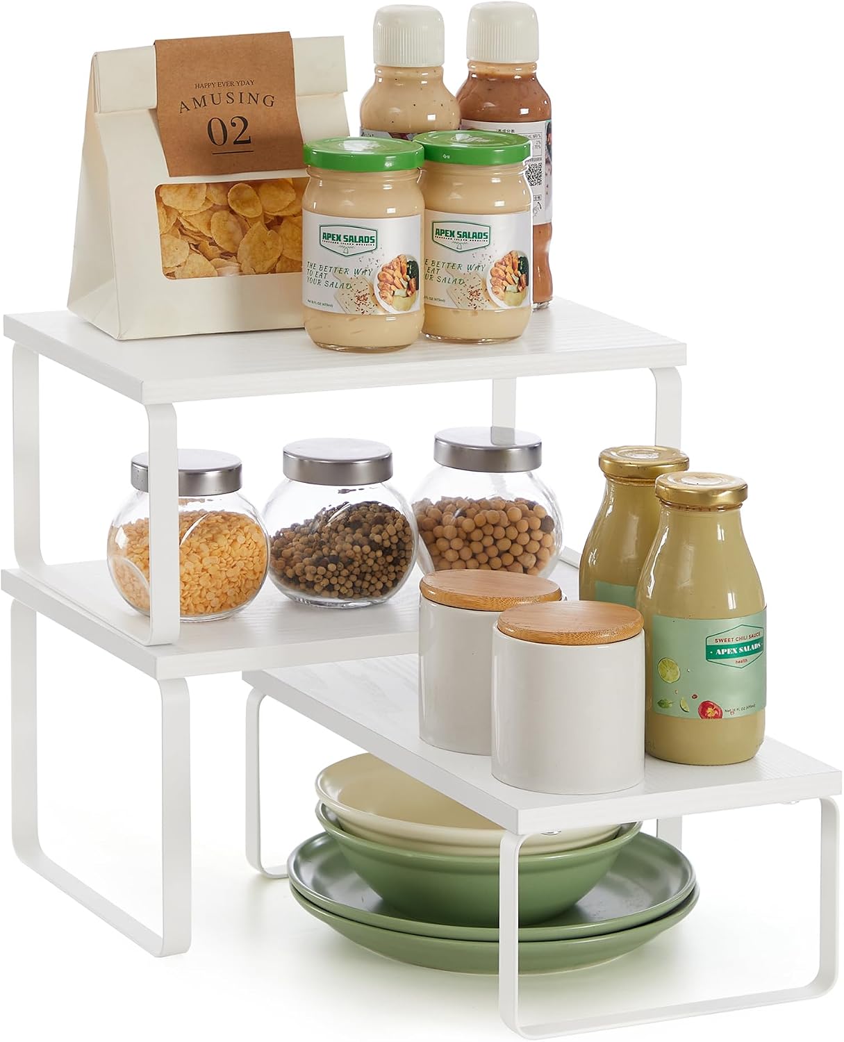 Thumbnail 6 de SONGMICS KCS014YL02 expandable spice rack set, 3-tier 🧂