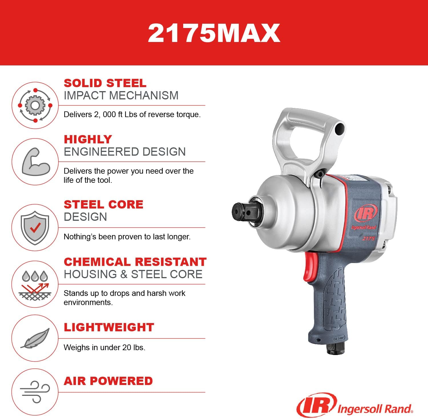 Thumbnail 4 de Ingersoll Rand 2175MAX 2712 Nm llave de impacto 🔧