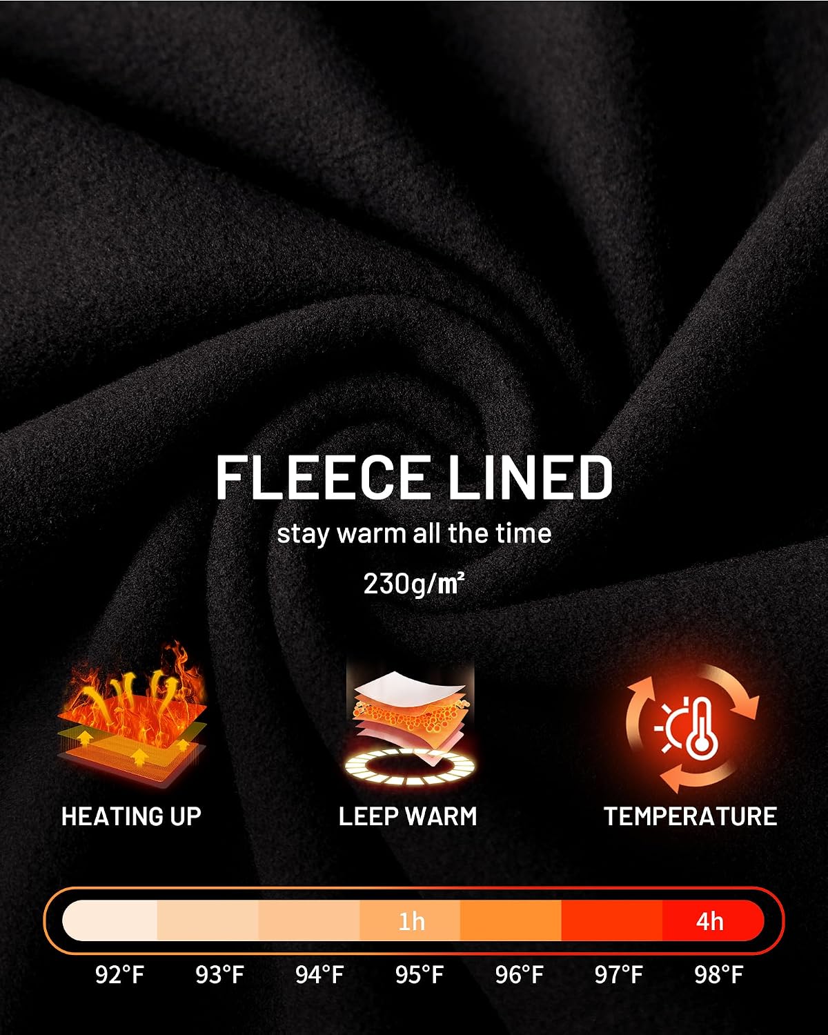 Thumbnail 4 de Runhit Long Johns for Men Thermal Underwear Set, Fleece-Lined Base Layer