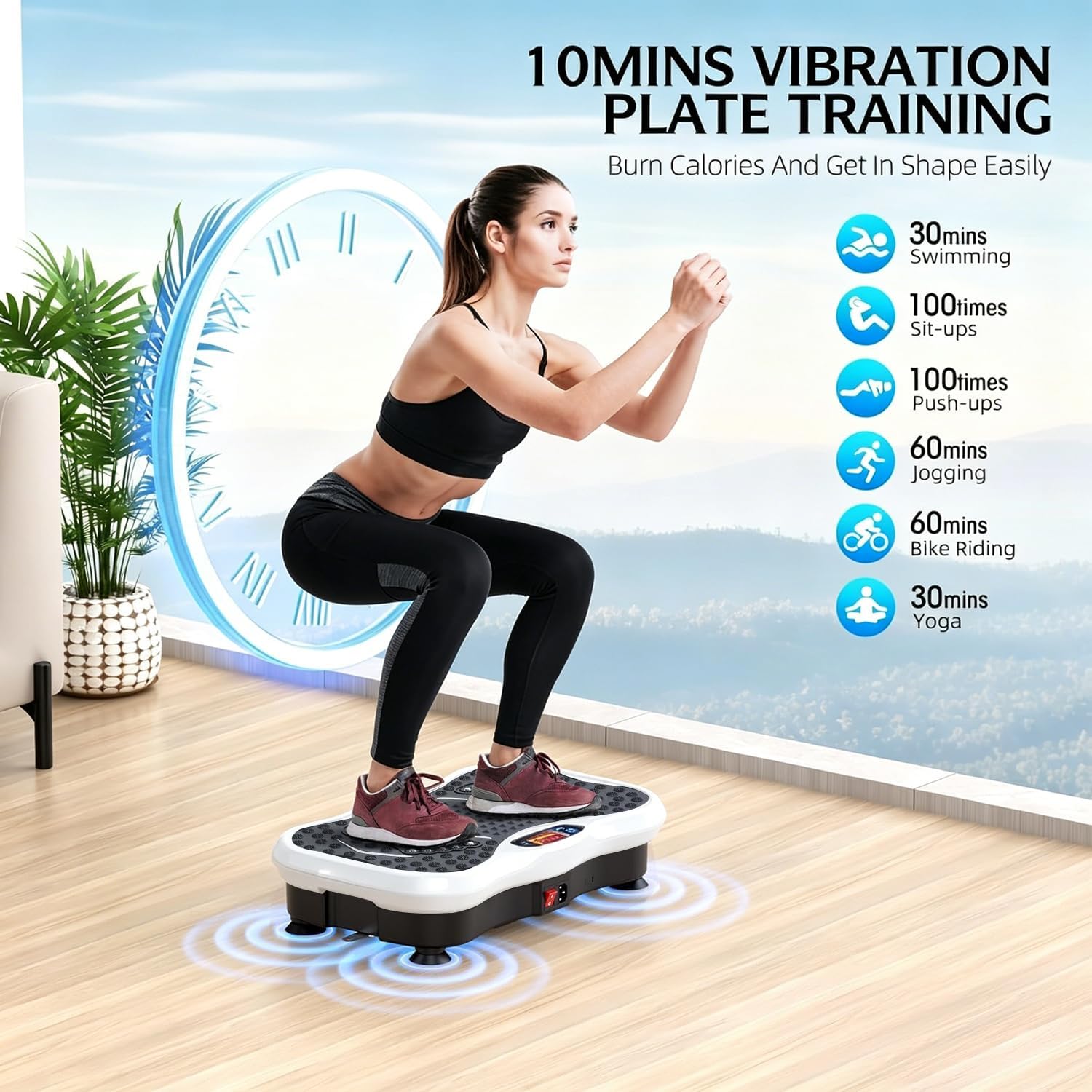 Detalle de GMCXAX Vibration Plate Exercise Machine 330 lbs
