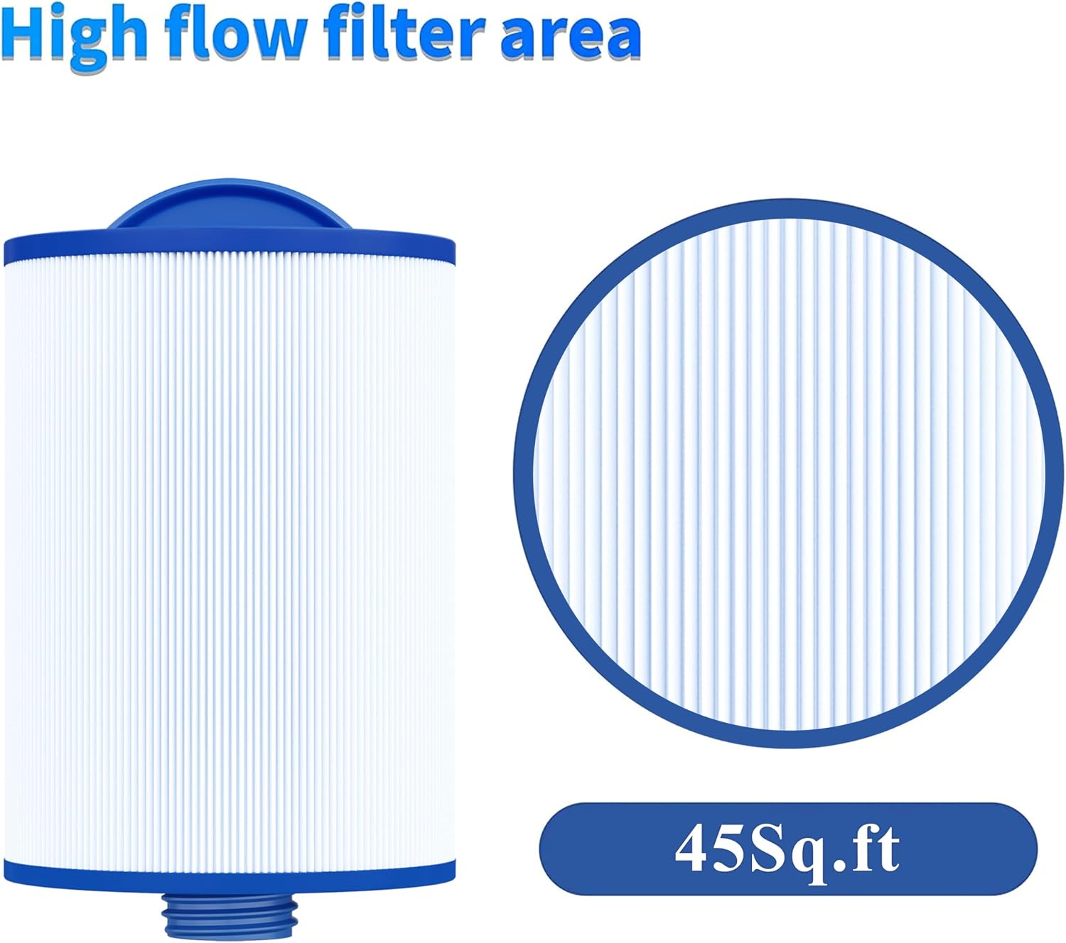 Detalle de Cryspool CP-06008(2) ca Coarse-Thread Spa Filter, 45 sq. ft., 2-Pack