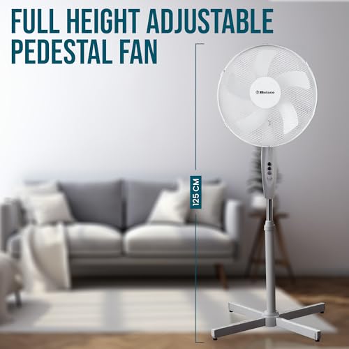 Detalle de Belaco 16 Inch Pedestal Fan with Oscillation and Adjustable Height
