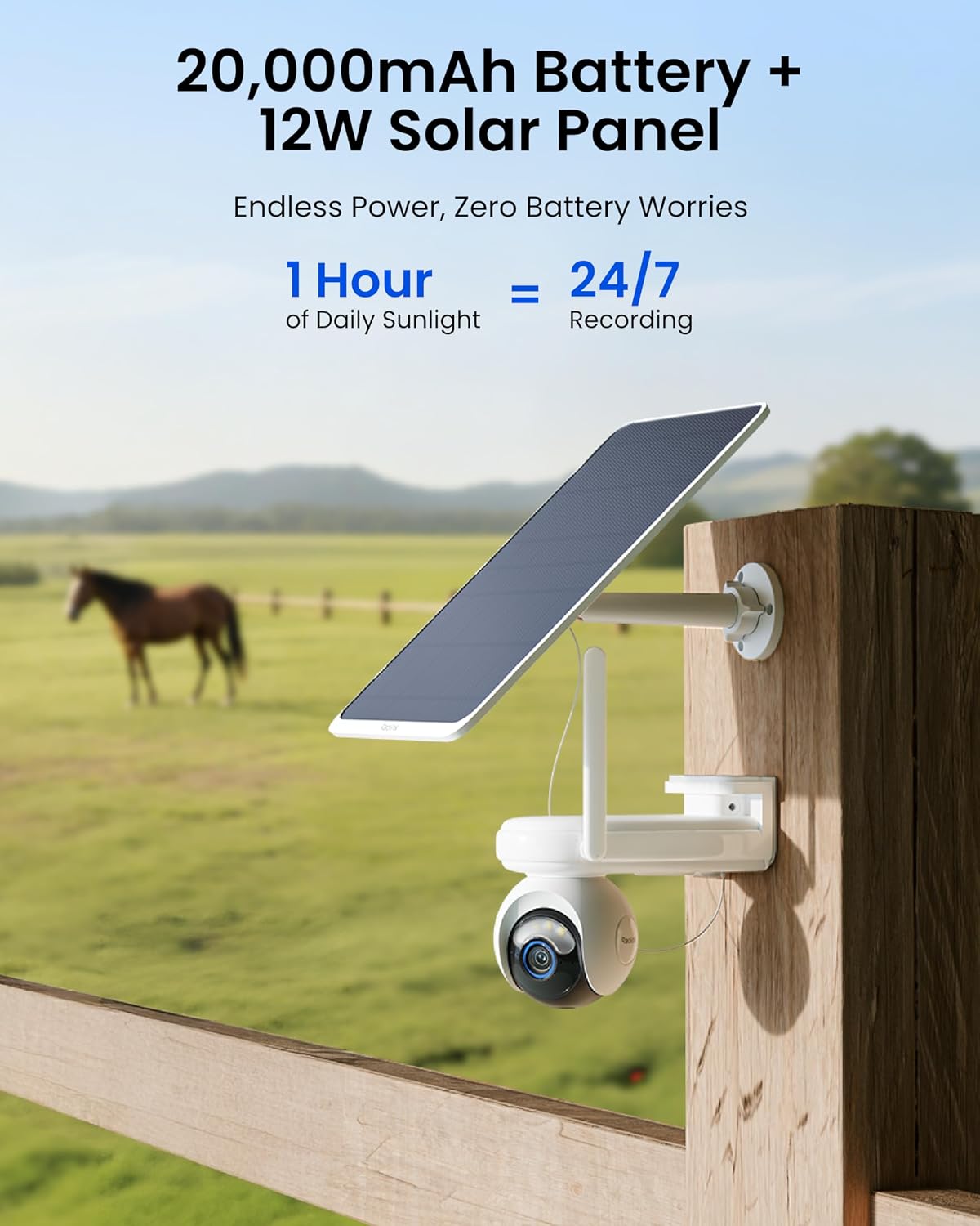 Thumbnail 1 de Reolink 4G LTE Cellular Security Camera Outdoor (SIM card, 20,000mAh + 12W solar, pan & tilt, auto tracking)