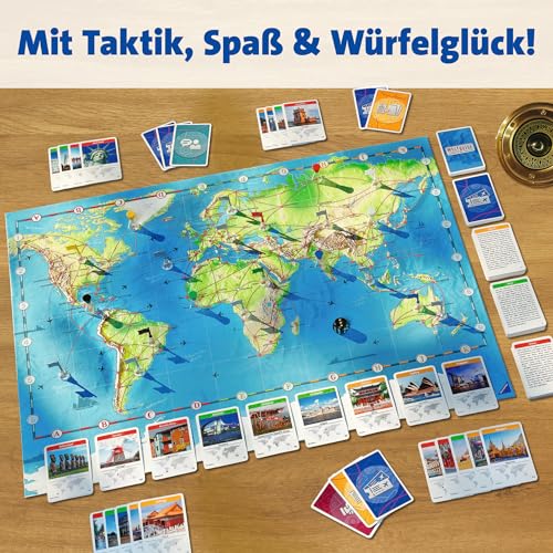 Detalle de Ravensburger Familienspiel 26888 Weltreise – Der Familienklassiker ab 8 Jahren