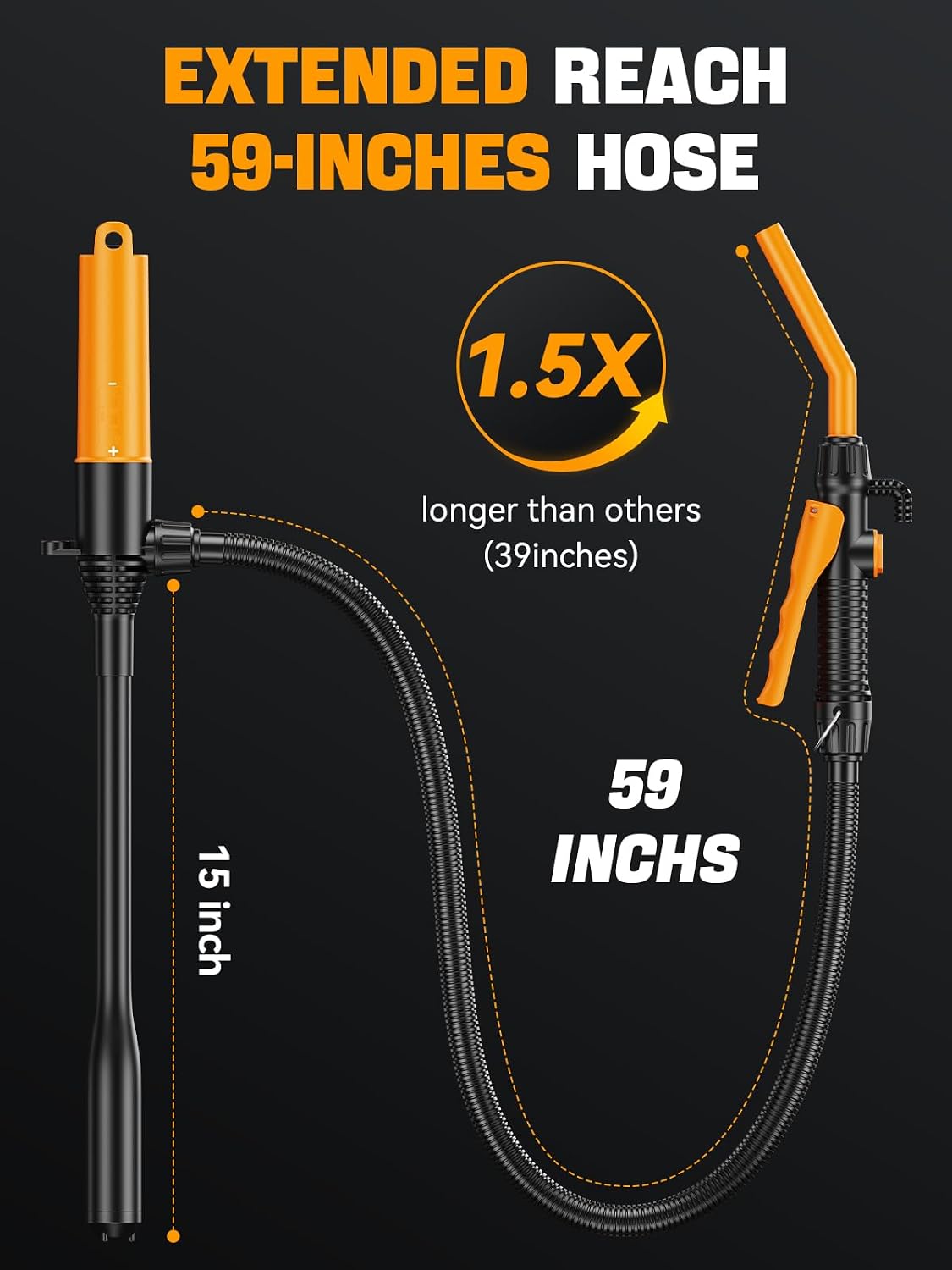 Thumbnail 5 de Fuel Transfer Pump, Battery-Powered Syphon with 59-Inch Hose ( up to 2.6 GPM )