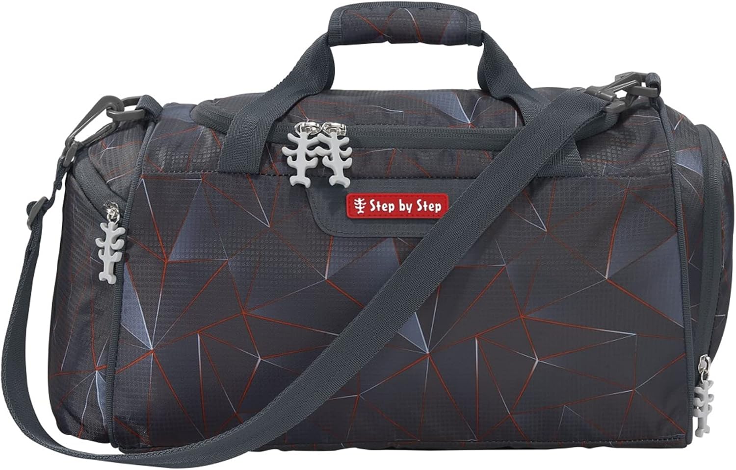 Detalle de Step by Step Sporttasche Wild Cat Chiko, schwarz/grün – 13 L, Nasswäschefach, verstellbarer Tragegurt