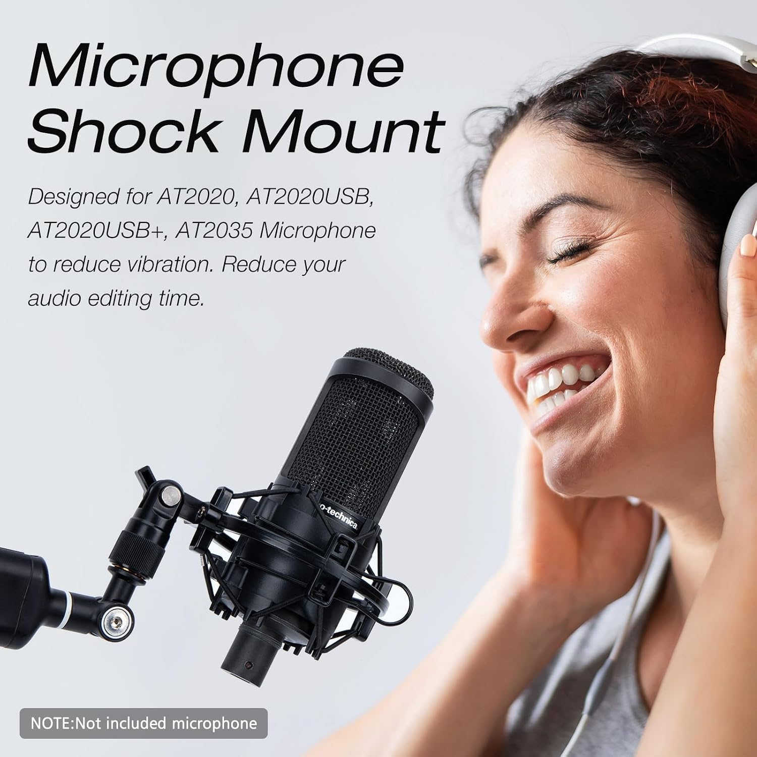 Detalle de YOUSHARES AT2020 Shock Mount for Condenser Mics, PVC Vibration Reduction