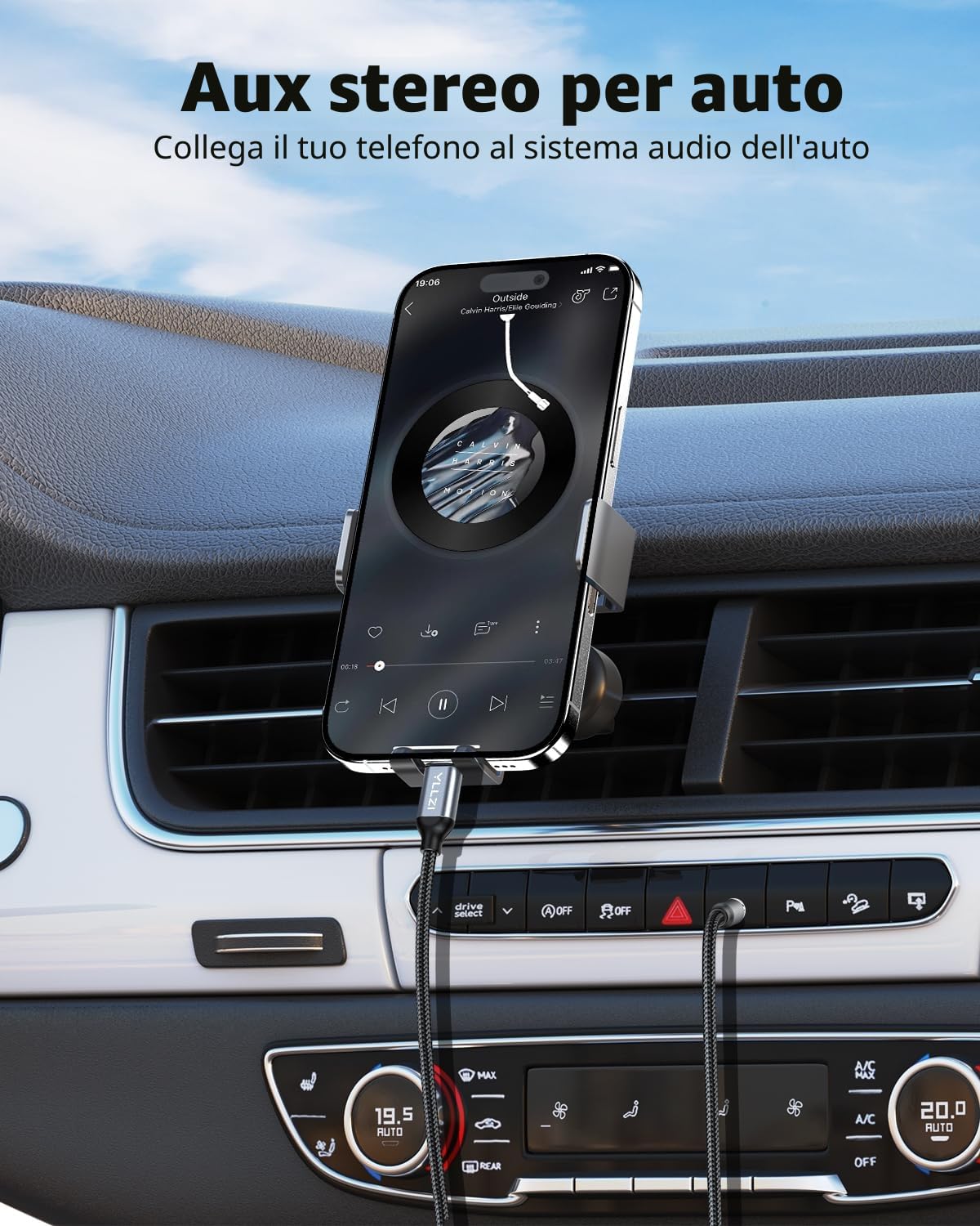Thumbnail 4 de YLLZI Cavo da AUX a USB C: adattatore DAC 3,5 mm per iPhone, Galaxy e altri dispositivi USB-C
