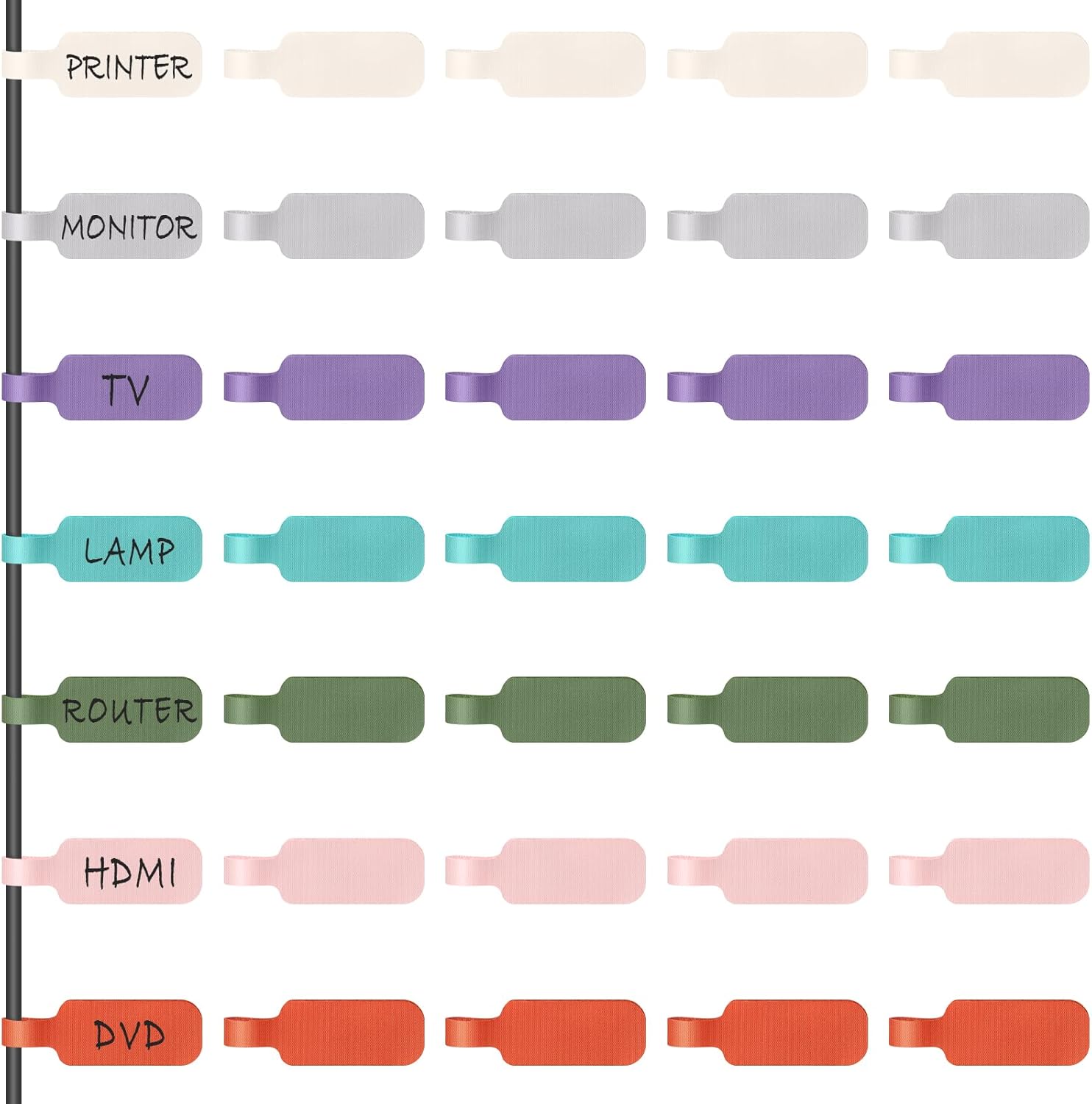 Trilancer Cable Cord Labels 35 pack 🎧