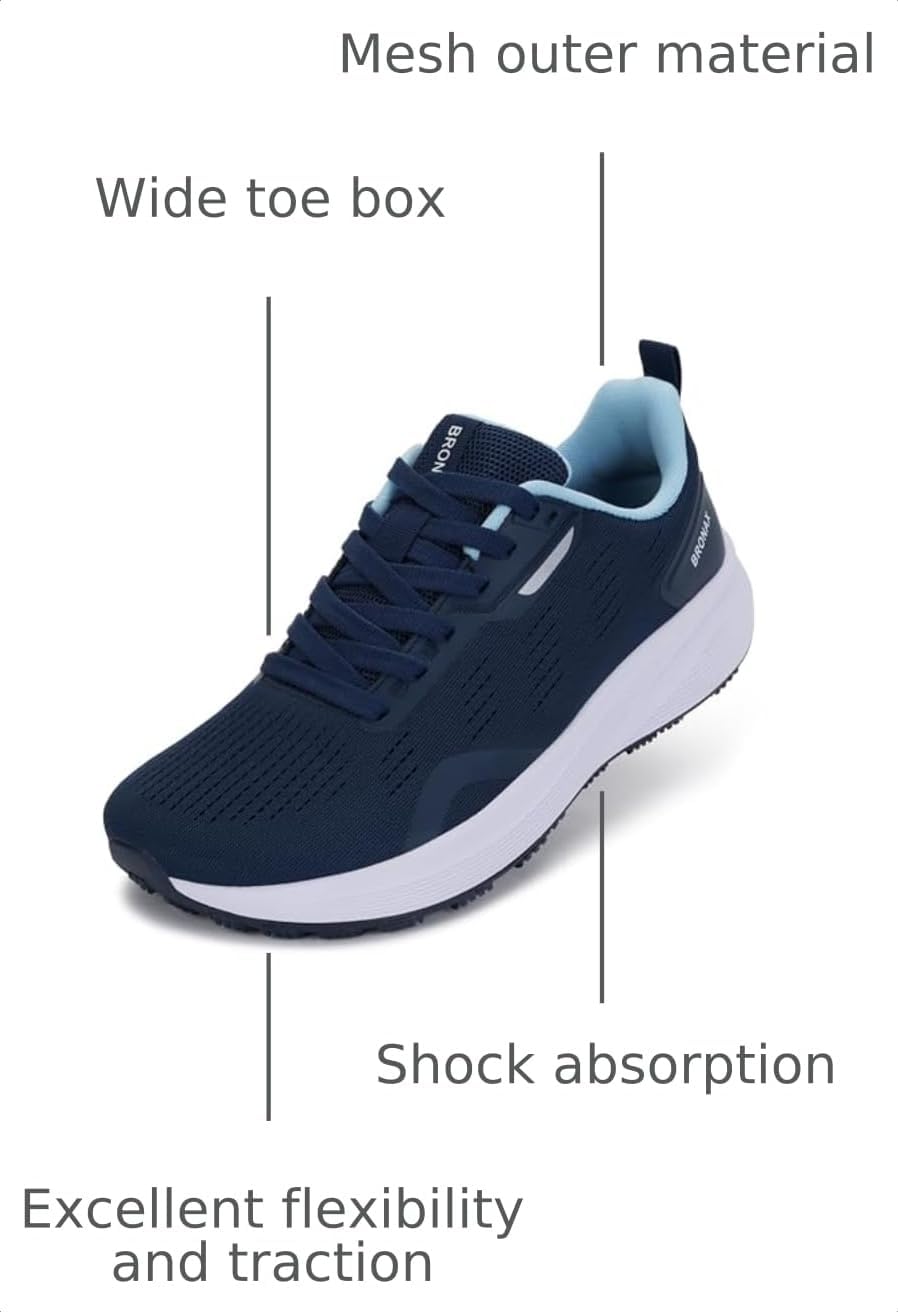 Detalle 2 de BRONAX Women's Wide Toe Box Running Shoes 9.2 oz