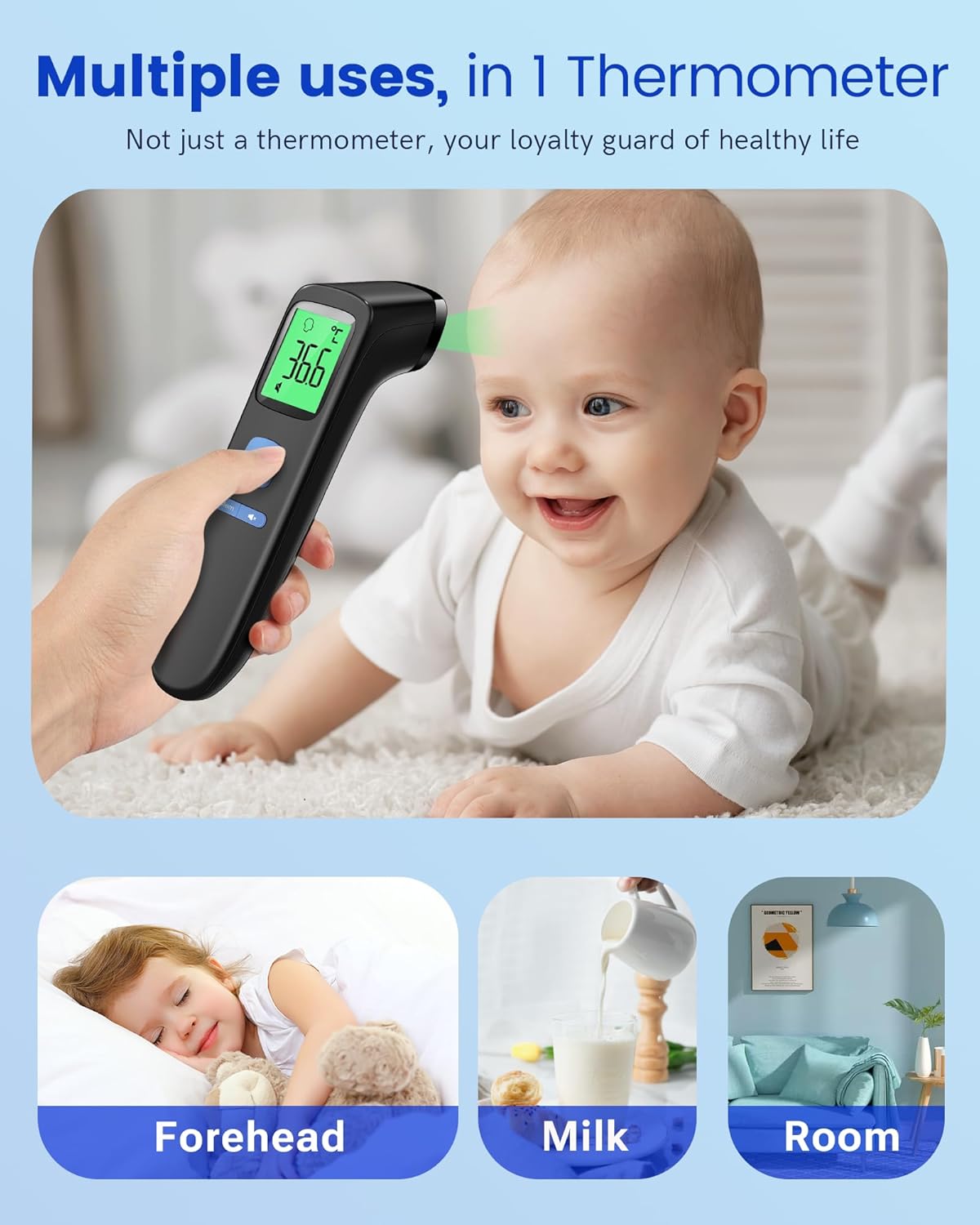 Thumbnail 4 de Forehead thermometer no touch, 1 second