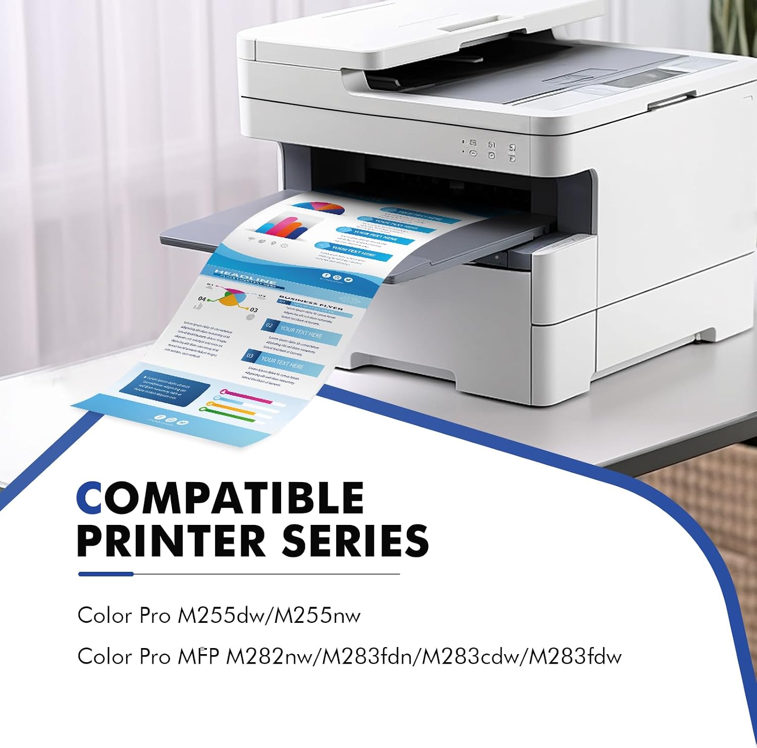 Detalle de Toner Bank 206A Toner Cartridges 4 Pack with Chip for HP Color LaserJet Pro