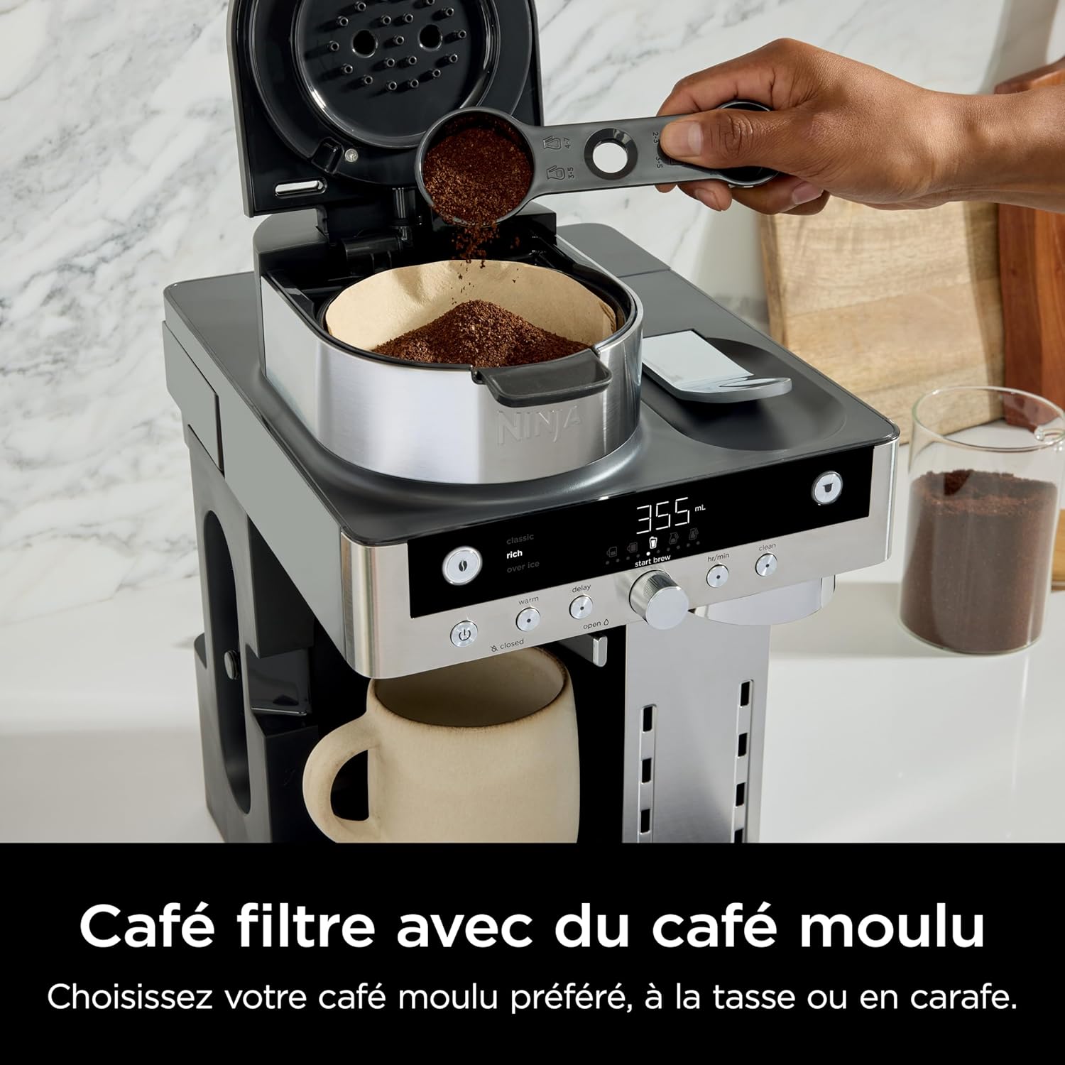 Detalle de Ninja Prestige Machine à Café 2-en-1: filtre et capsules pour latte et espresso – CFN802EU