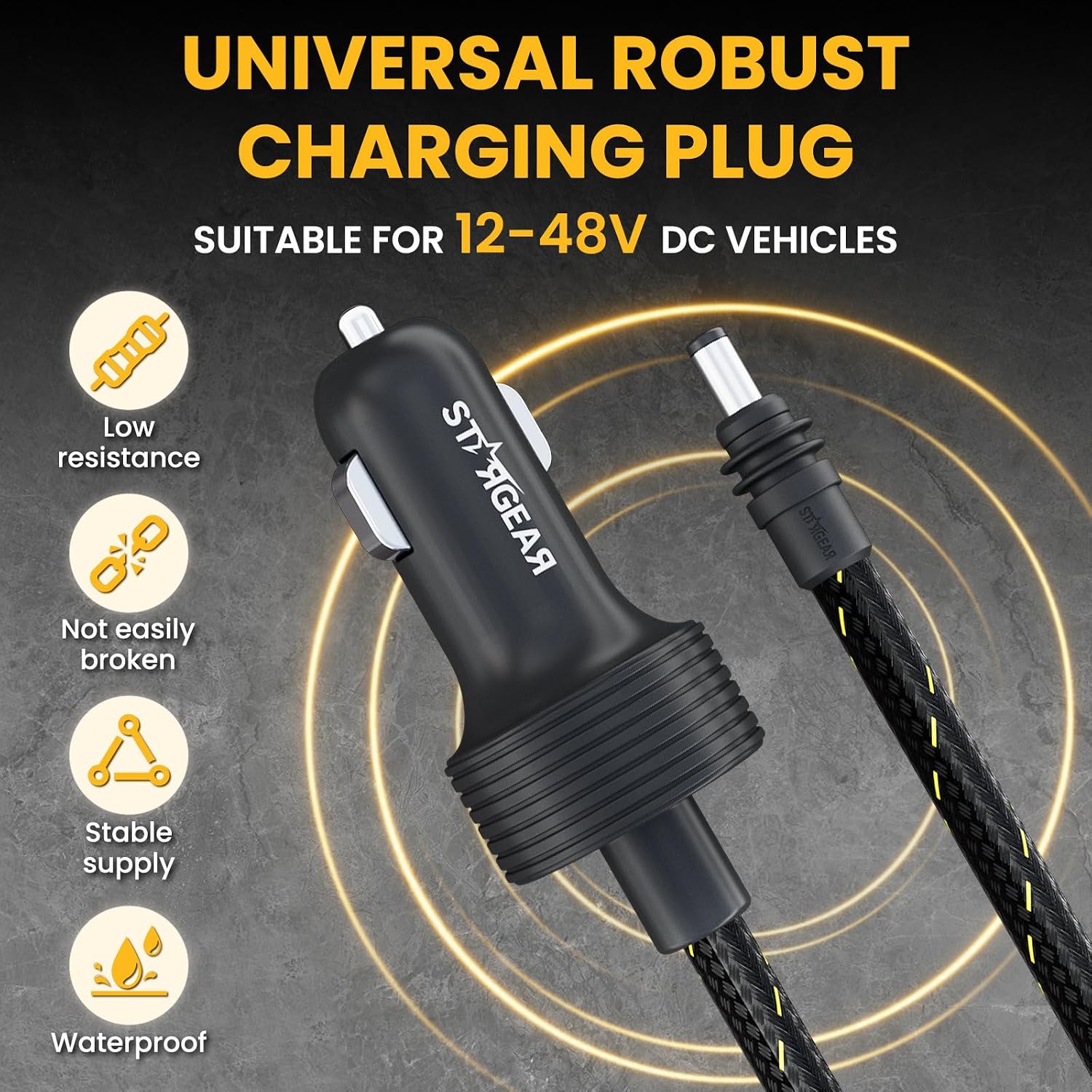 Thumbnail 1 de STARGEAR Starlink Mini Cable 12V Power Cable 5M/16.4FT – Braided, Waterproof Car Charger Adapter