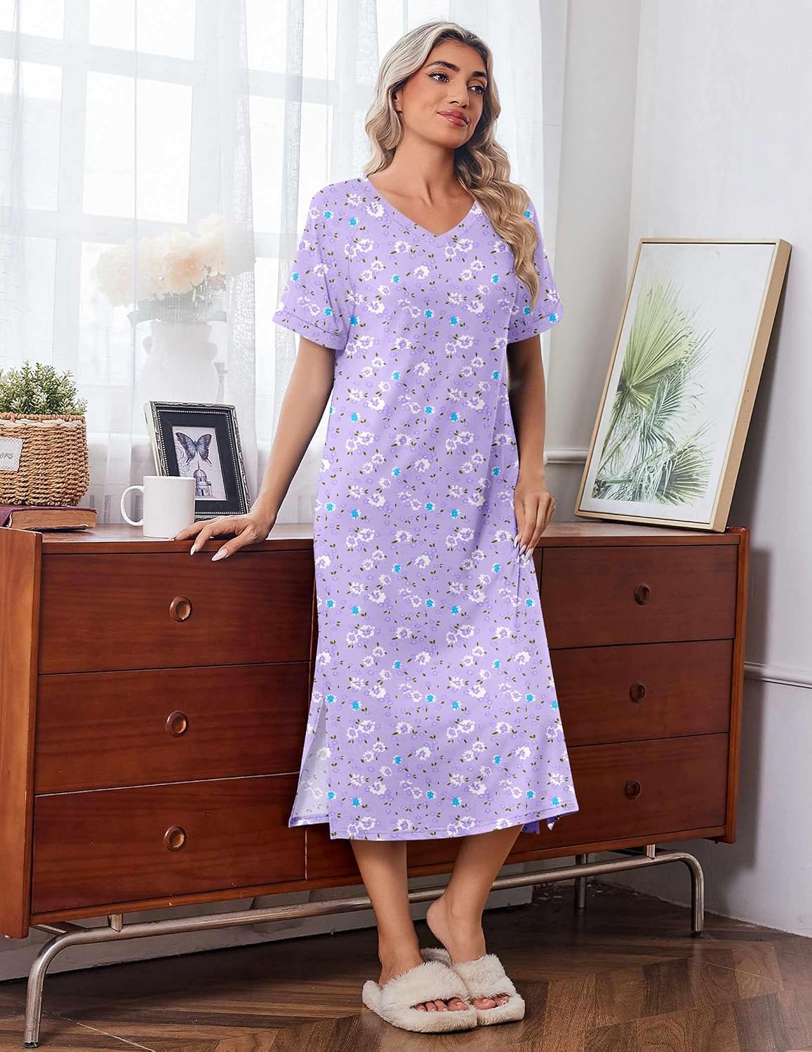 Detalle 2 de Ekouaer Long Nightgowns 3-Pack
